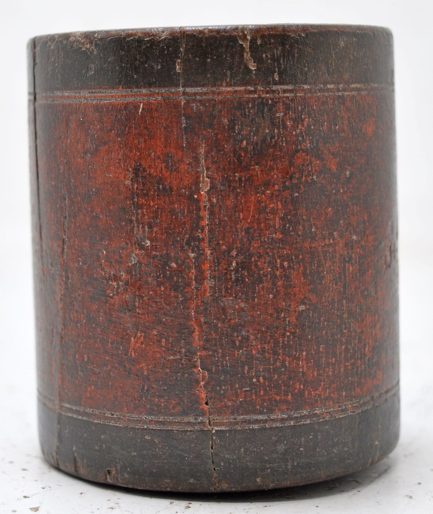 Antique Wooden Small Grain Measurement Paili Pot Original Old Hand Carved