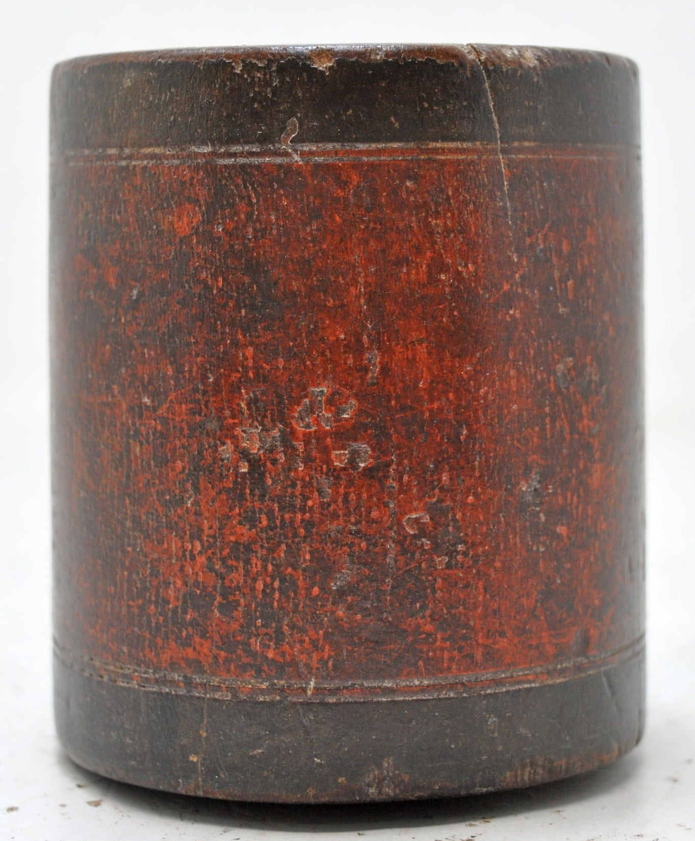 Antique Wooden Small Grain Measurement Paili Pot Original Old Hand Carved