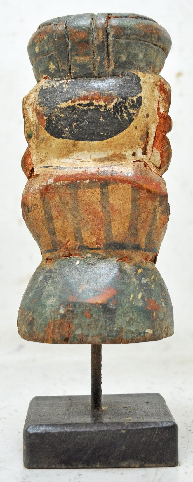 Vintage Wooden Man Figurine Original Old Hand Carved Painted