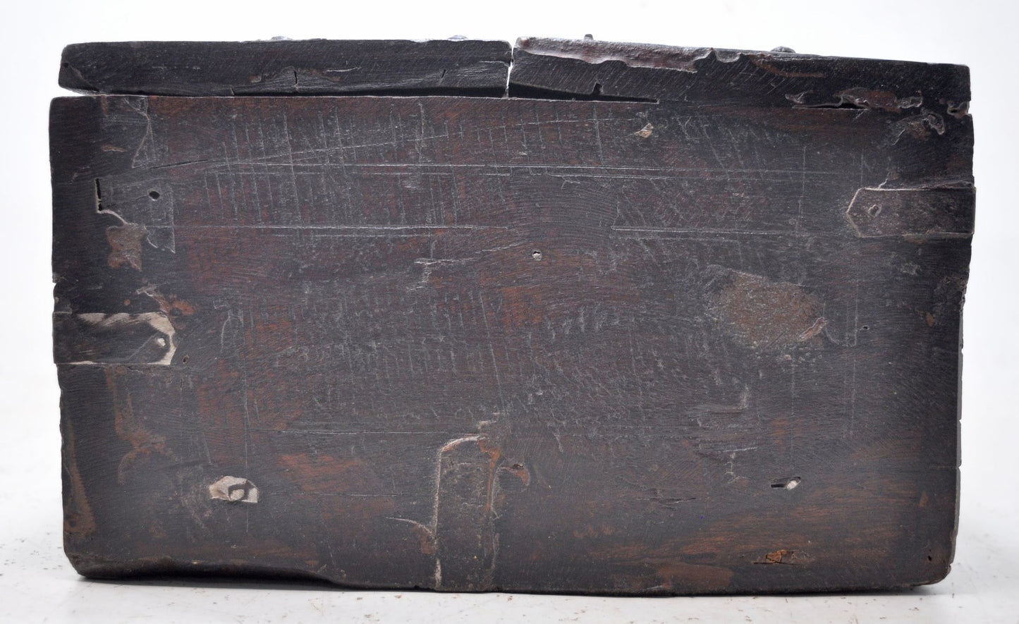 Antique Wooden Storage Chest Box Original Old Hand Crafted Metal Fitted