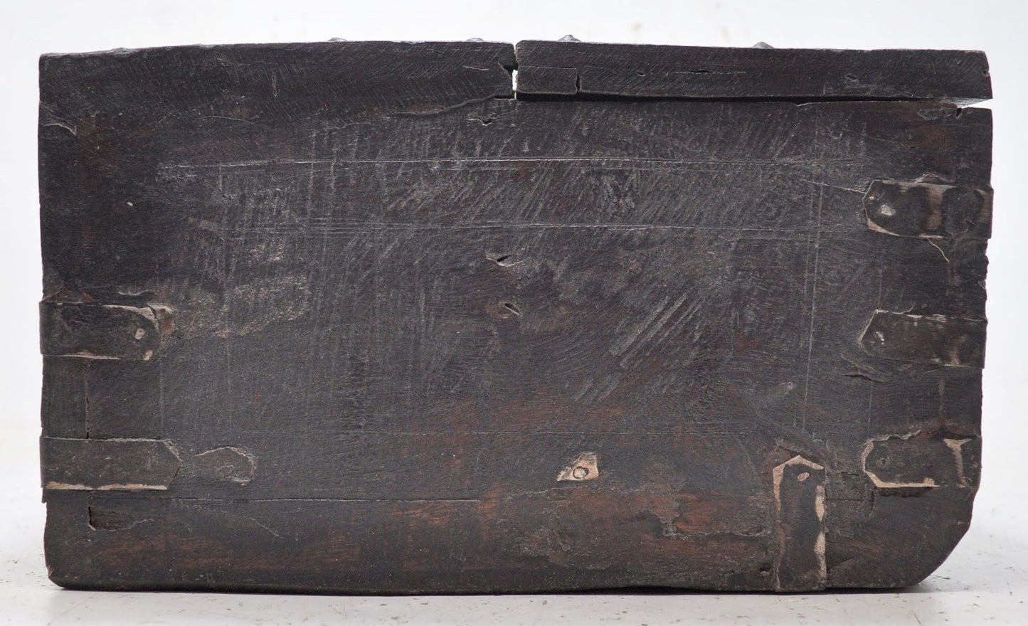 Antique Wooden Storage Chest Box Original Old Hand Crafted Metal Fitted