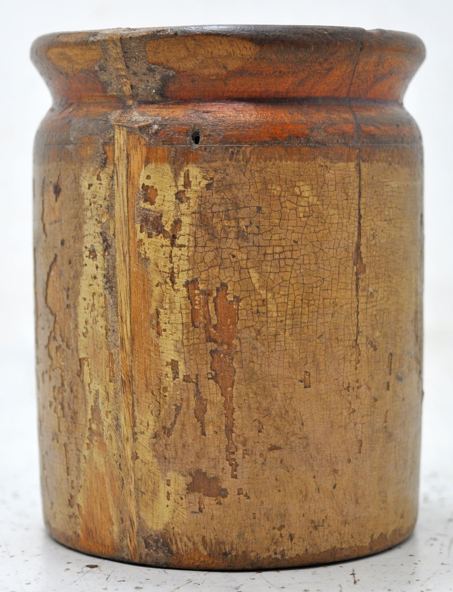 Antique Wooden Small Grain Measurement Paili Pot Original Old Hand Crafted