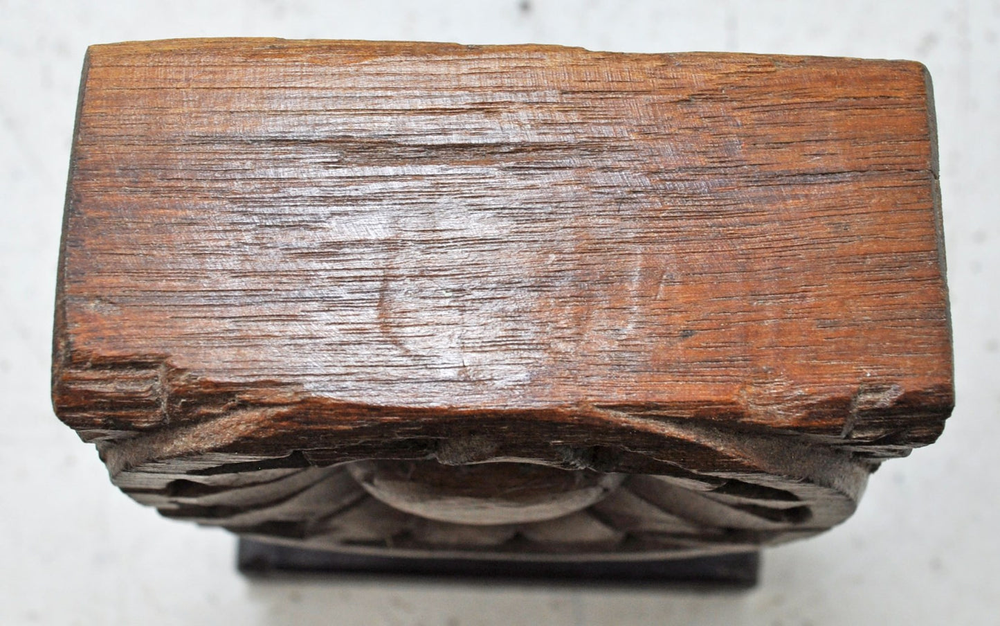 Antique Wooden Floral Carving Panel Plaque Original Old Hand Carved