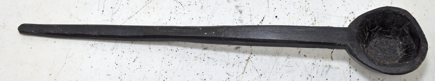 Antique Wooden Kitchenware Long Serving Spoon Original Old hand Carved