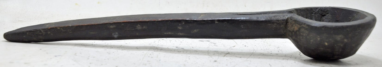 Antique Wooden Kitchenware Long Serving Spoon Original Old hand Carved