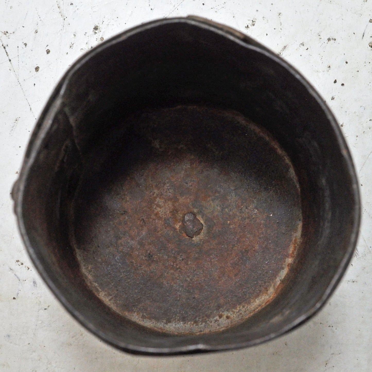 Antique Iron Grain Measurement Paili Pot Original Old Hand Crafted