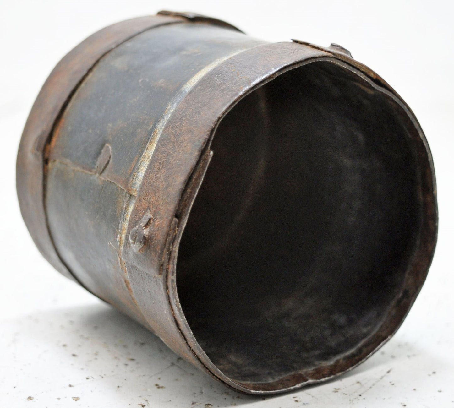 Antique Iron Grain Measurement Paili Pot Original Old Hand Crafted