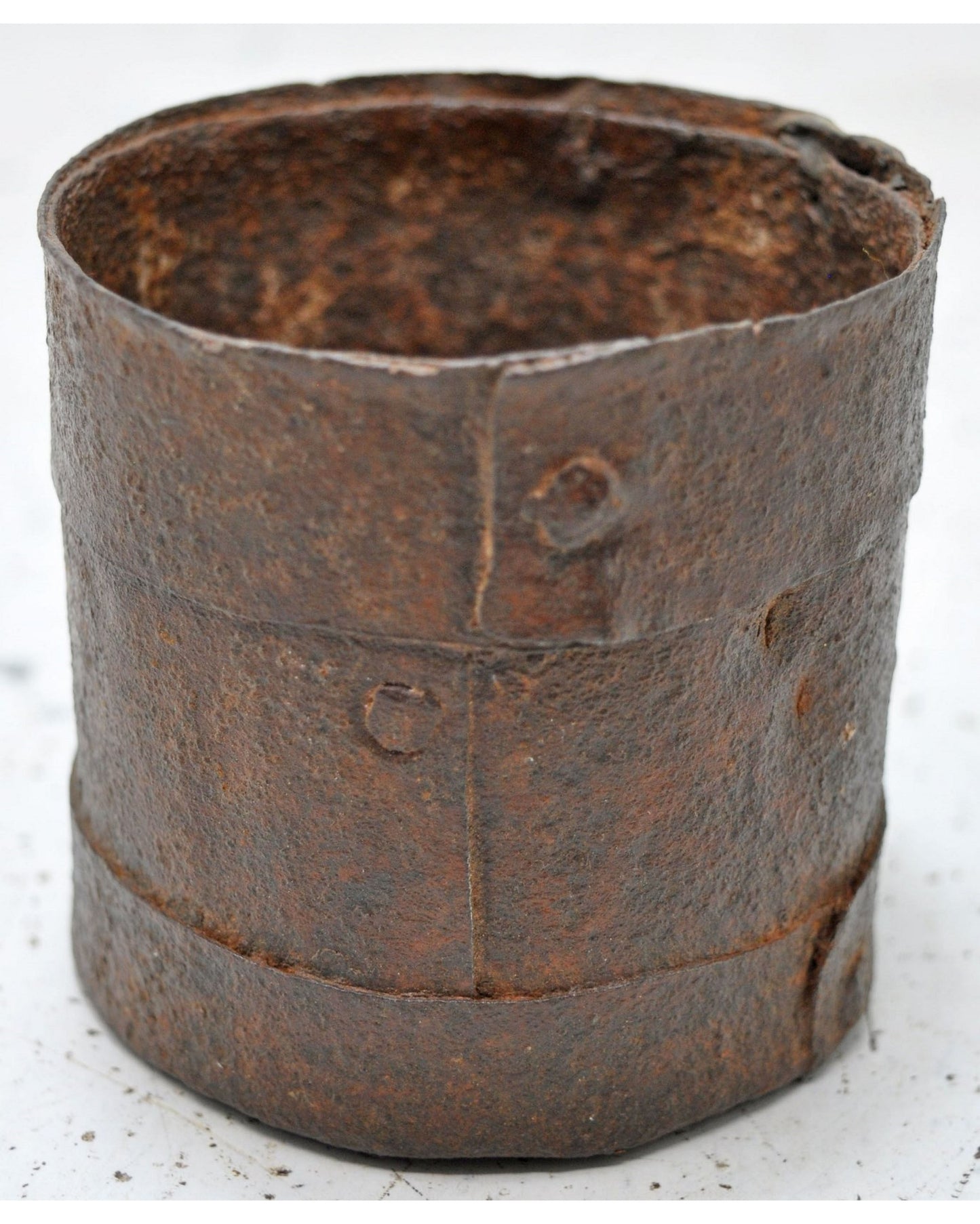 Antique Iron Grain Measurement Paili Pot Original Old Hand Crafted