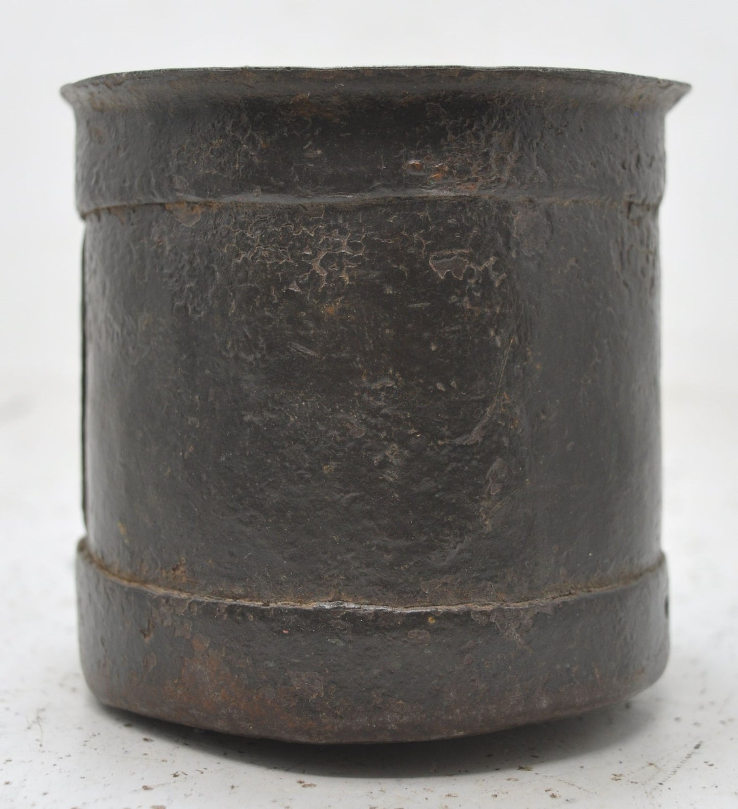 Antique Iron Grain Measurement Paili Pot Original Old Hand Crafted