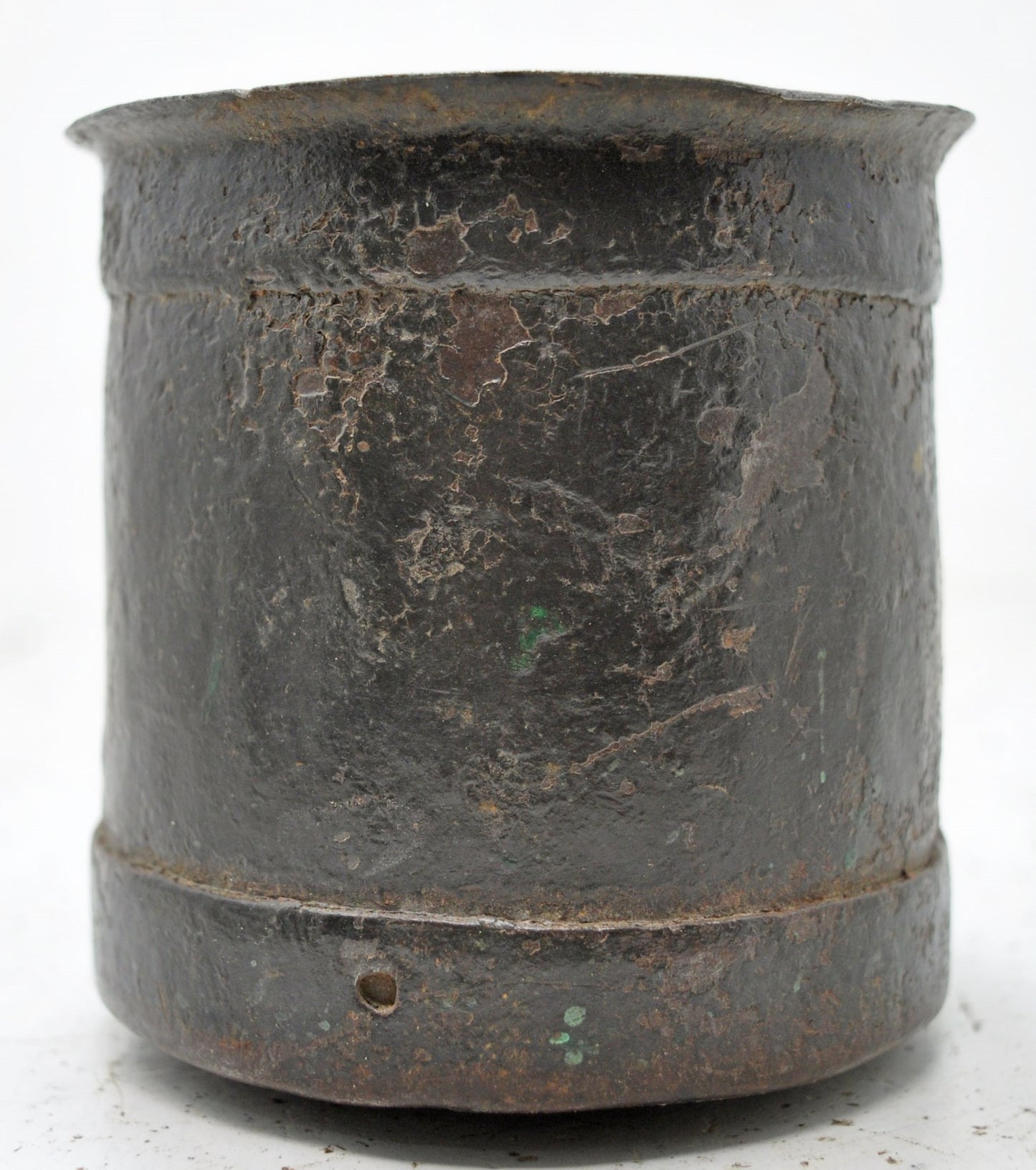 Antique Iron Grain Measurement Paili Pot Original Old Hand Crafted