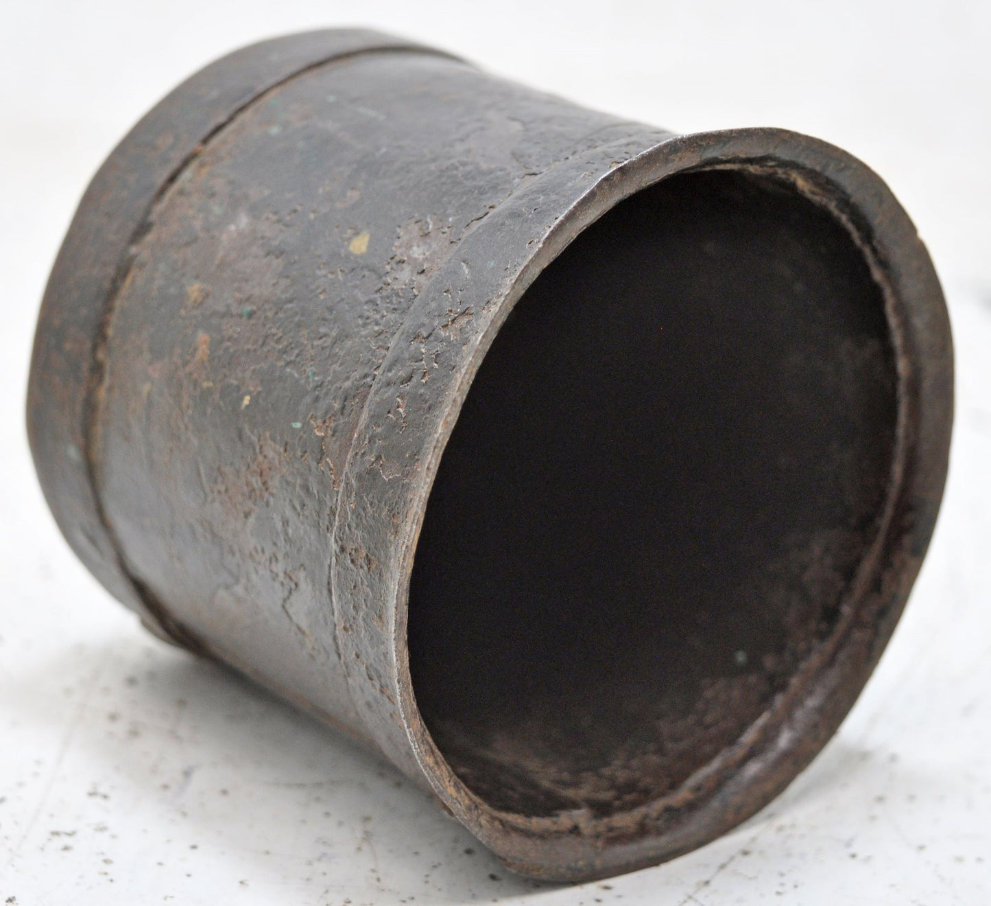 Antique Iron Grain Measurement Paili Pot Original Old Hand Crafted