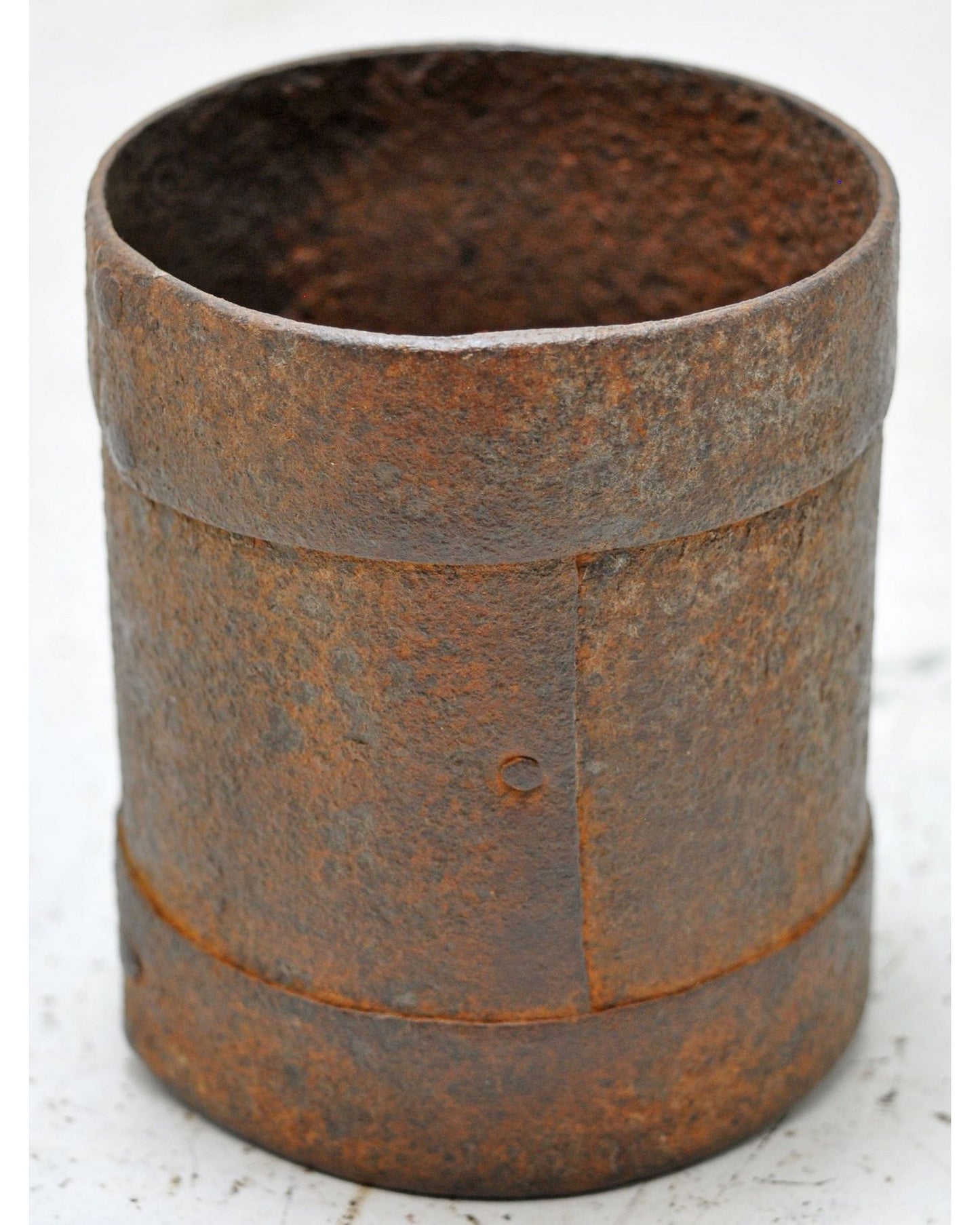 Antique Iron Grain Measurement Paili Pot Original Old Hand Crafted