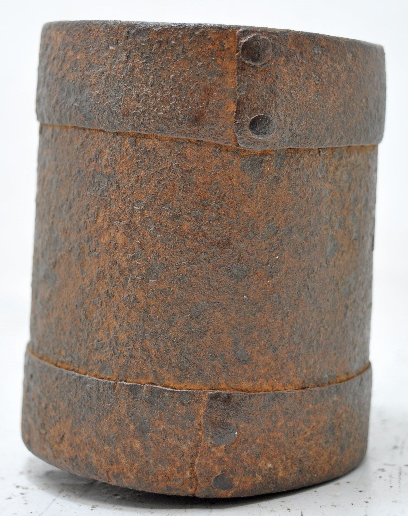 Antique Iron Grain Measurement Paili Pot Original Old Hand Crafted