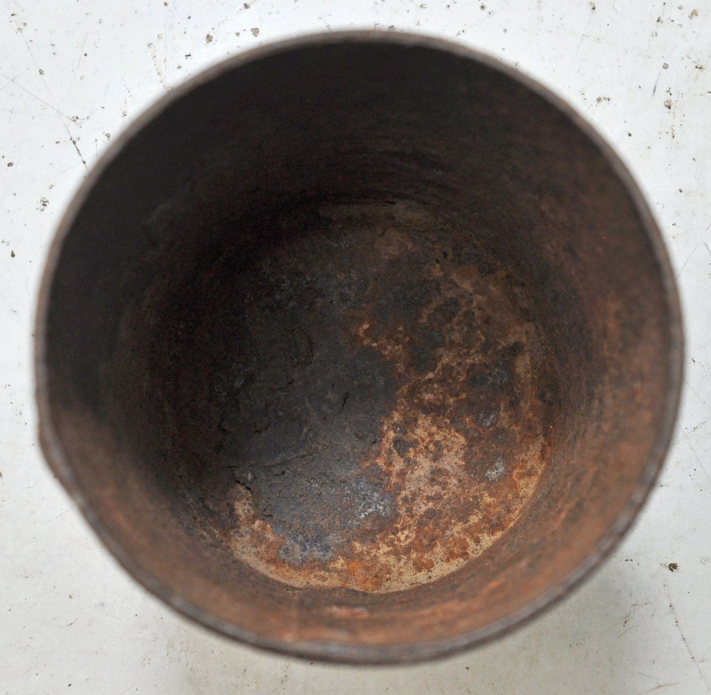 Antique Iron Grain Measurement Paili Pot Original Old Hand Crafted