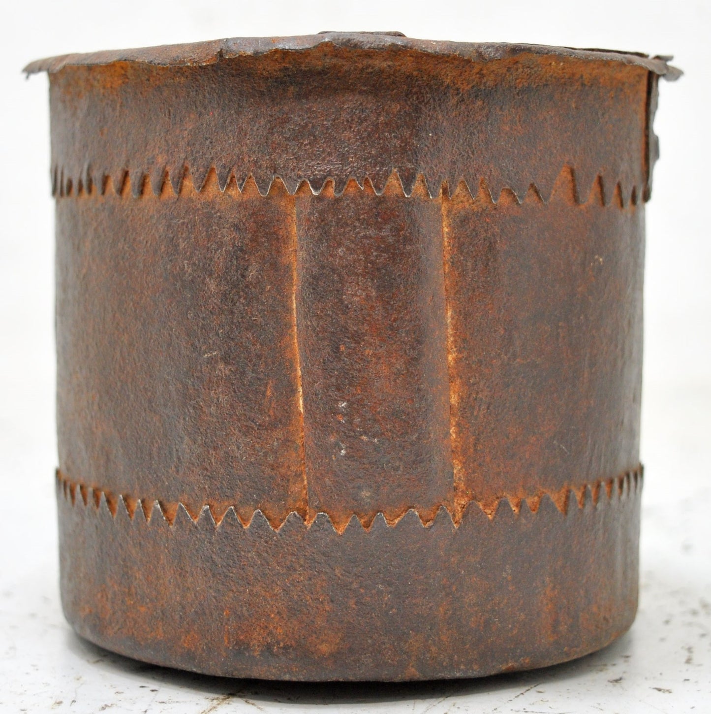 Antique Iron Grain Measurement Paili Pot Original Old Hand Crafted