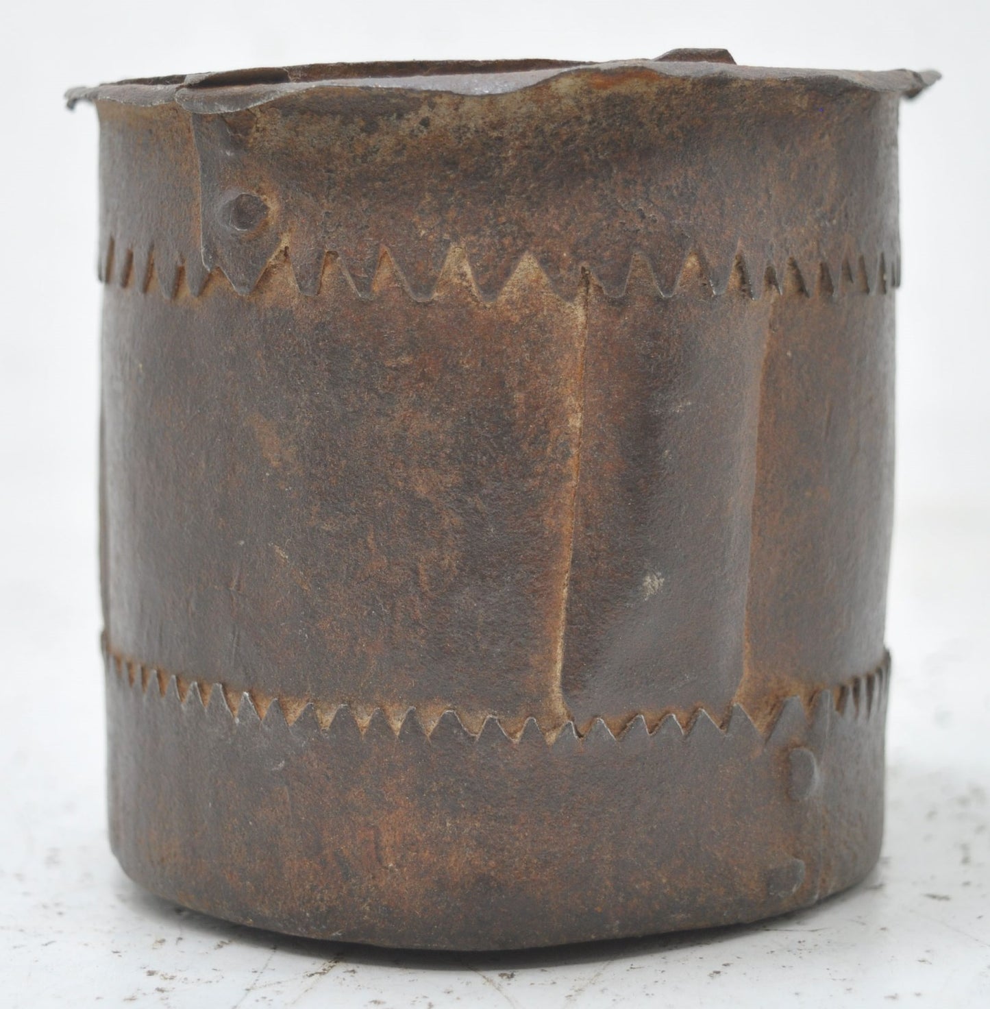 Antique Iron Grain Measurement Paili Pot Original Old Hand Crafted