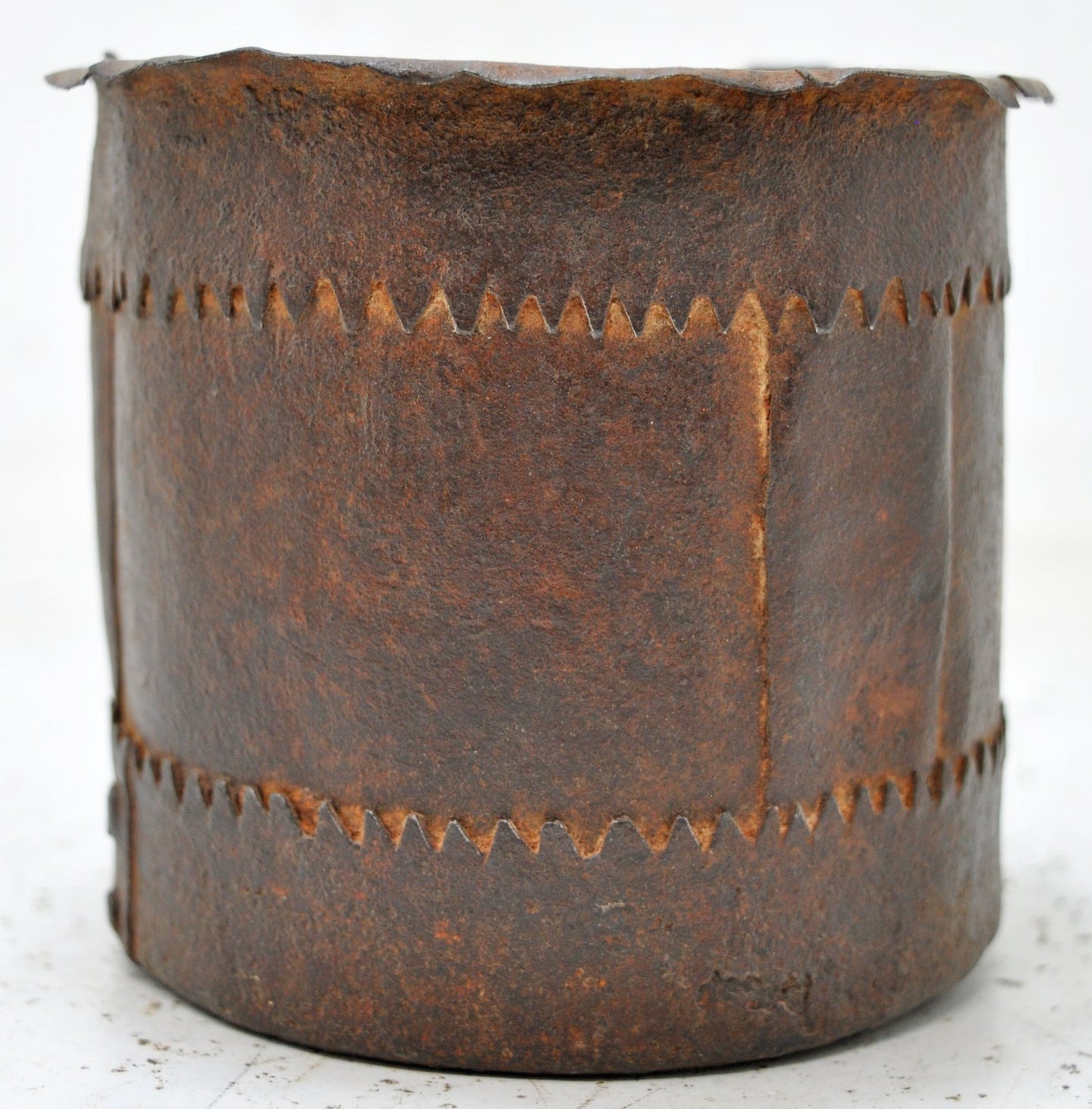 Antique Iron Grain Measurement Paili Pot Original Old Hand Crafted