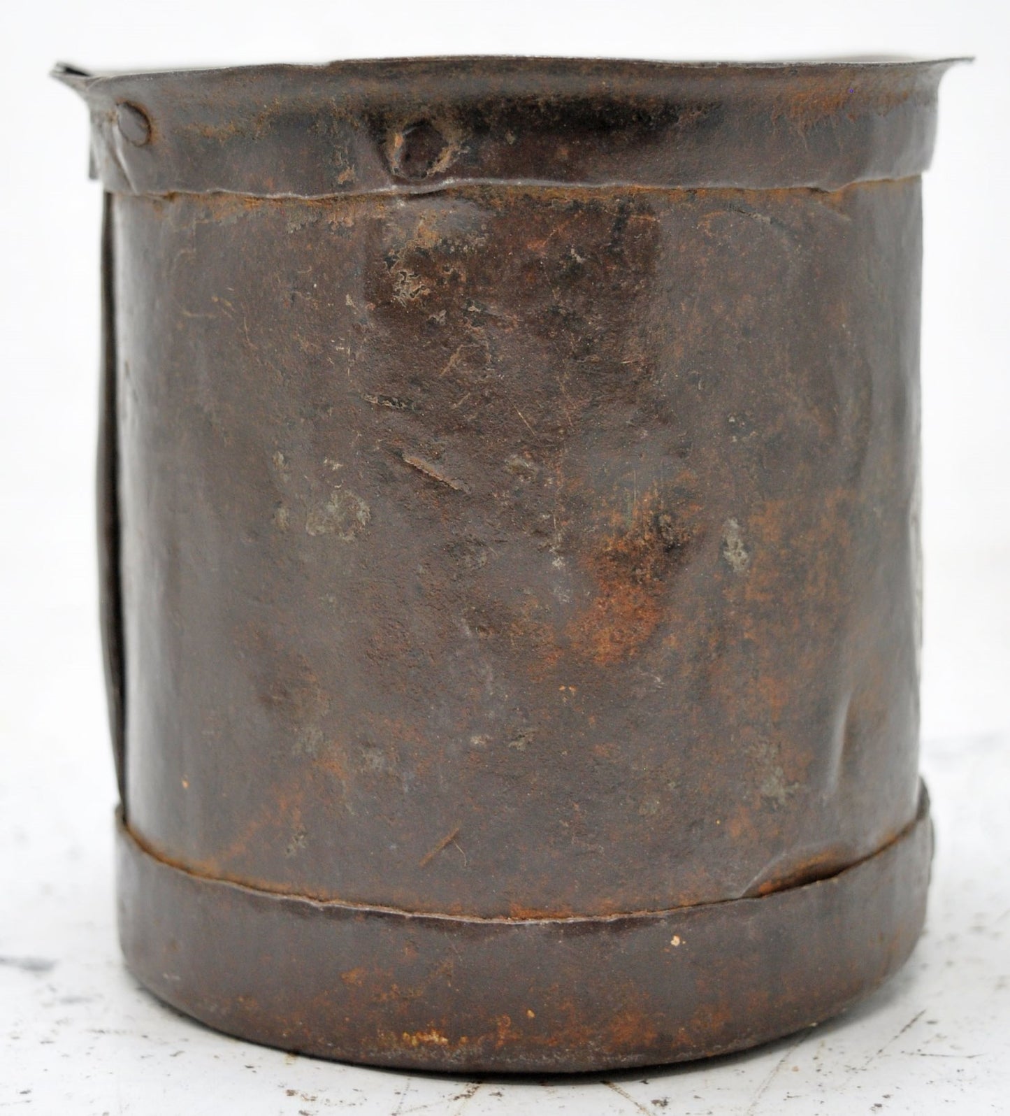 Antique Iron Grain Measurement Paili Pot Original Old Hand Crafted