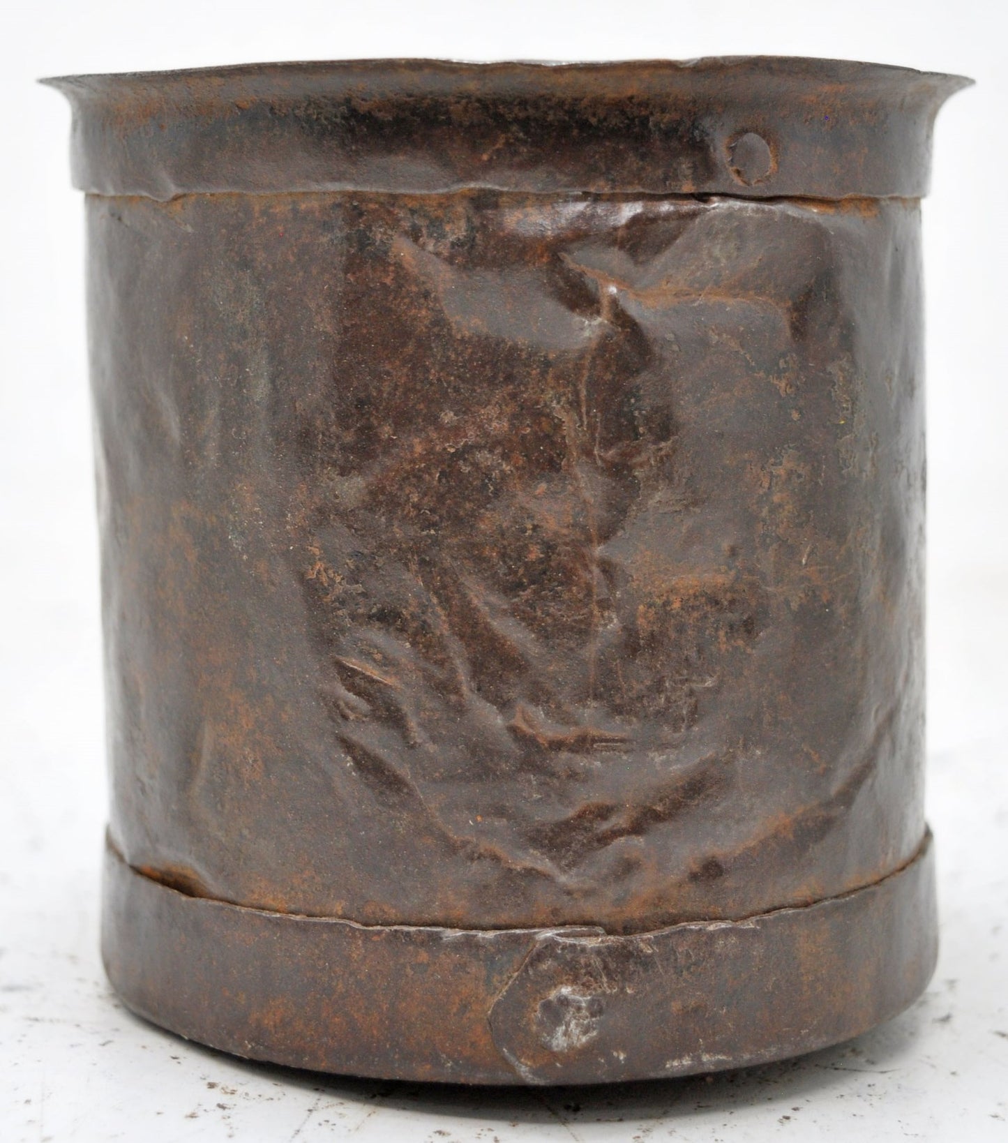 Antique Iron Grain Measurement Paili Pot Original Old Hand Crafted