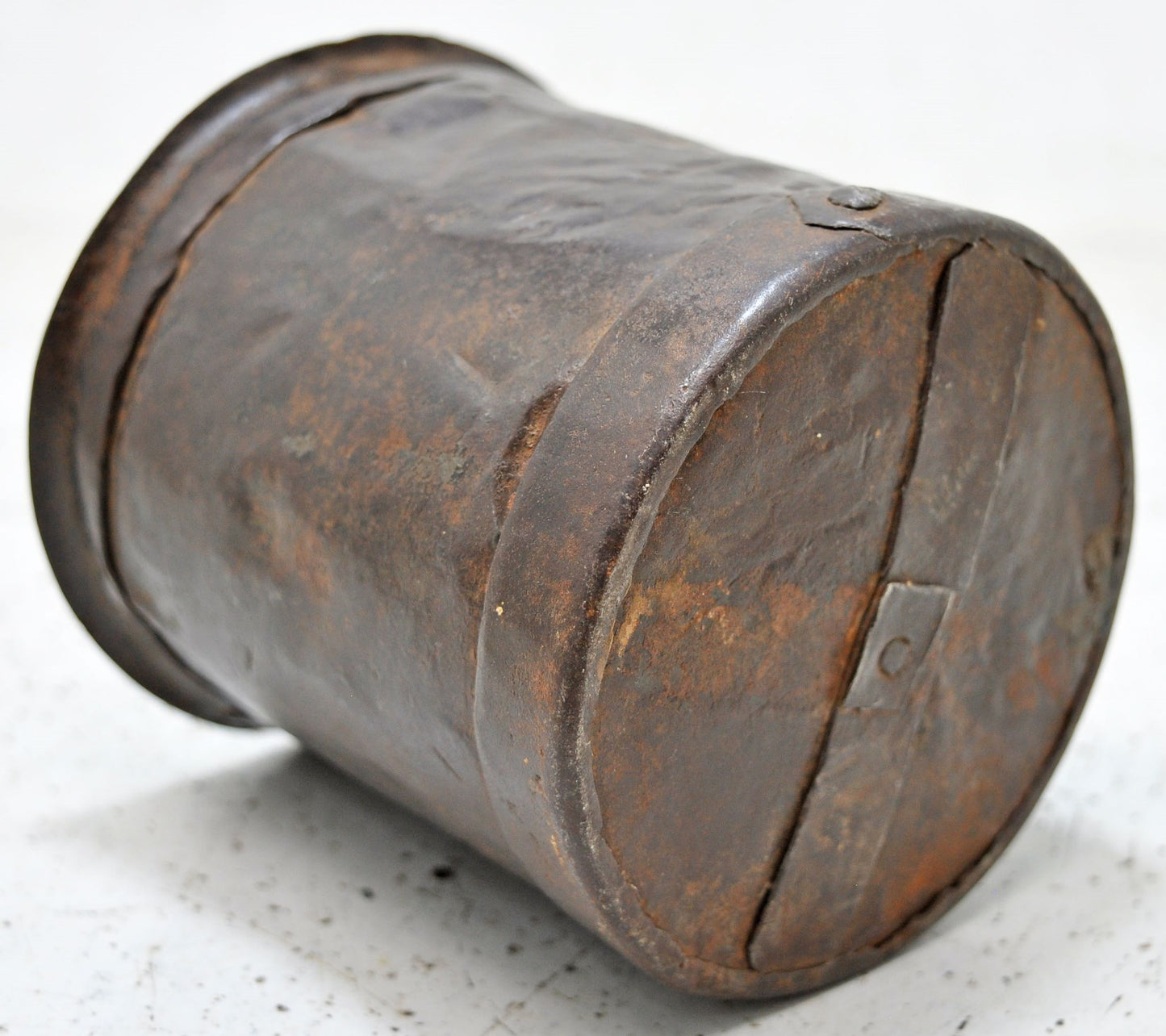 Antique Iron Grain Measurement Paili Pot Original Old Hand Crafted