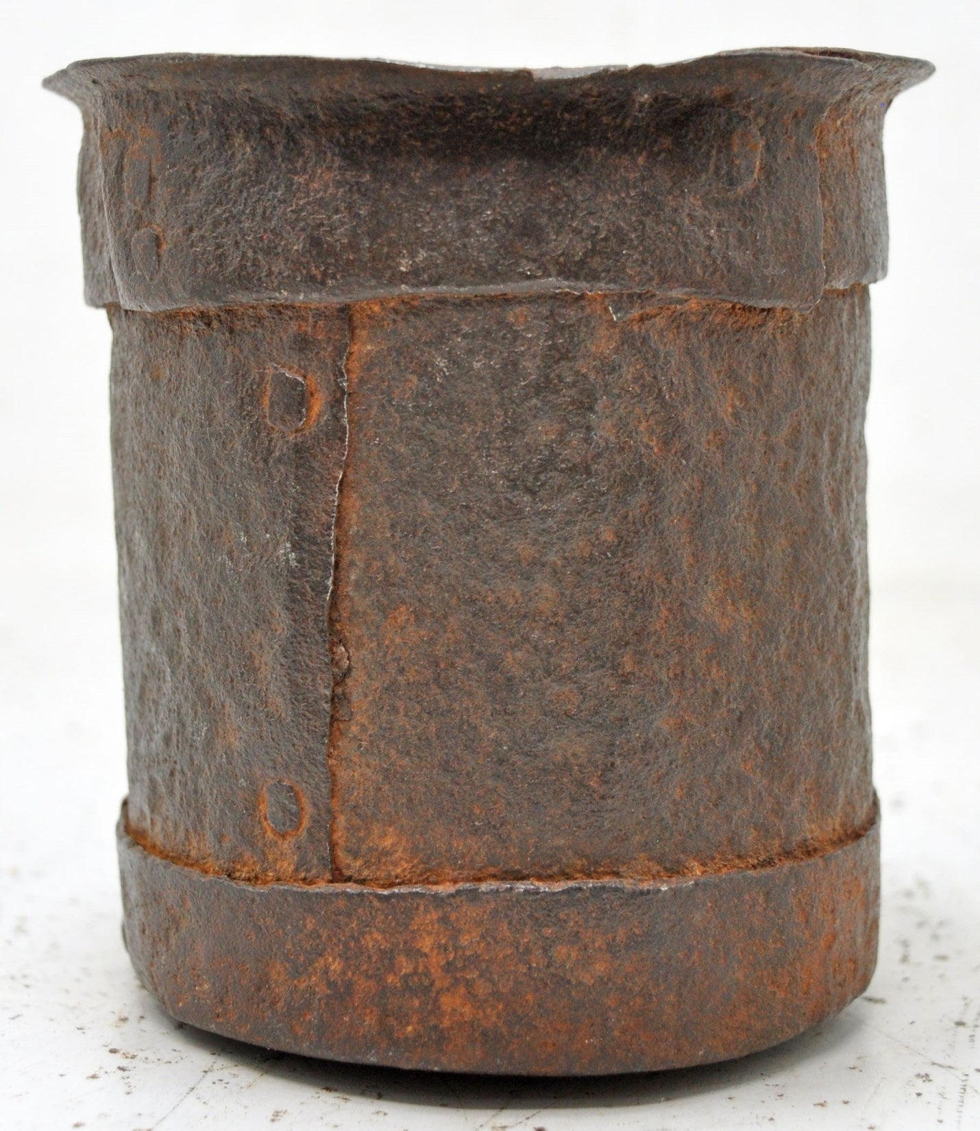 Antique Iron Grain Measurement Paili Pot Original Old Hand Crafted