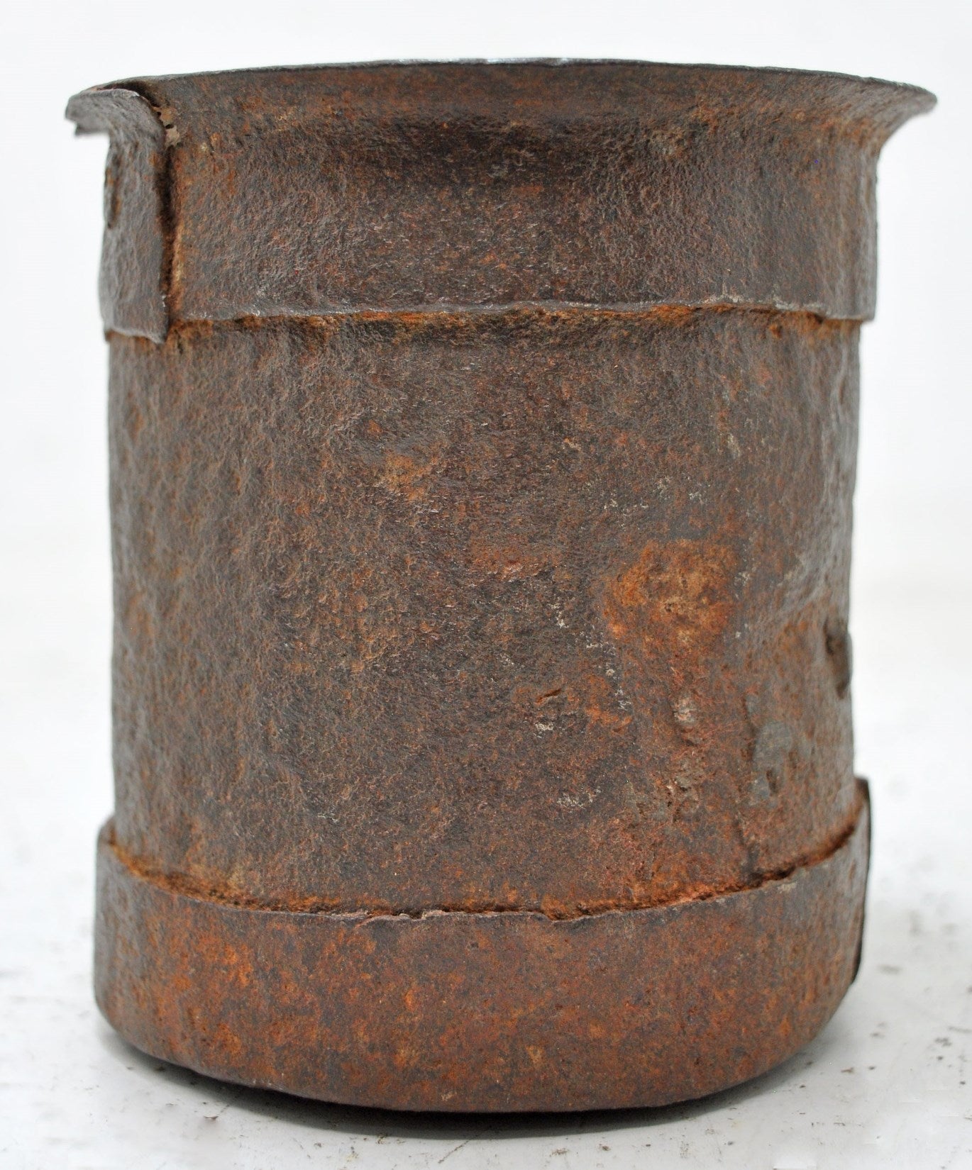 Antique Iron Grain Measurement Paili Pot Original Old Hand Crafted