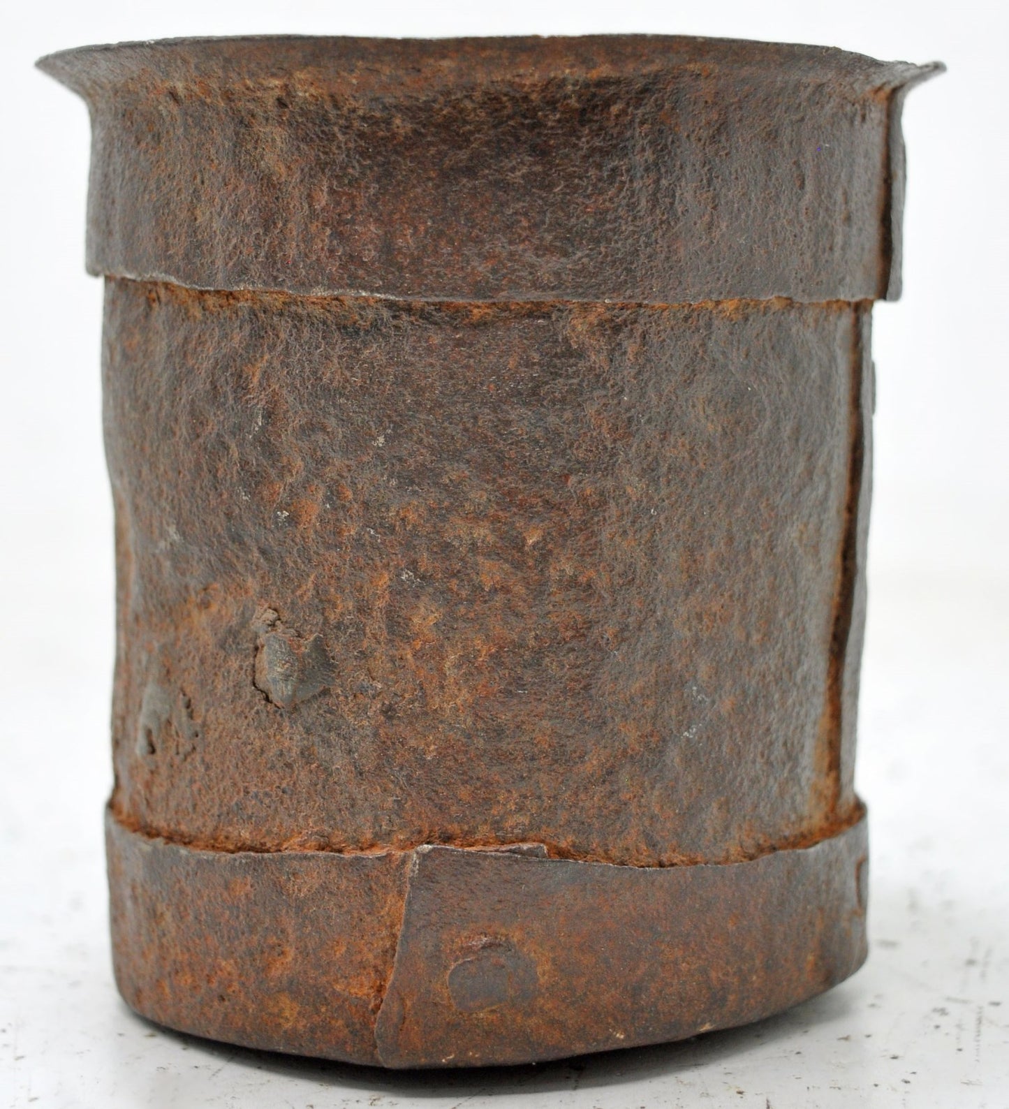 Antique Iron Grain Measurement Paili Pot Original Old Hand Crafted