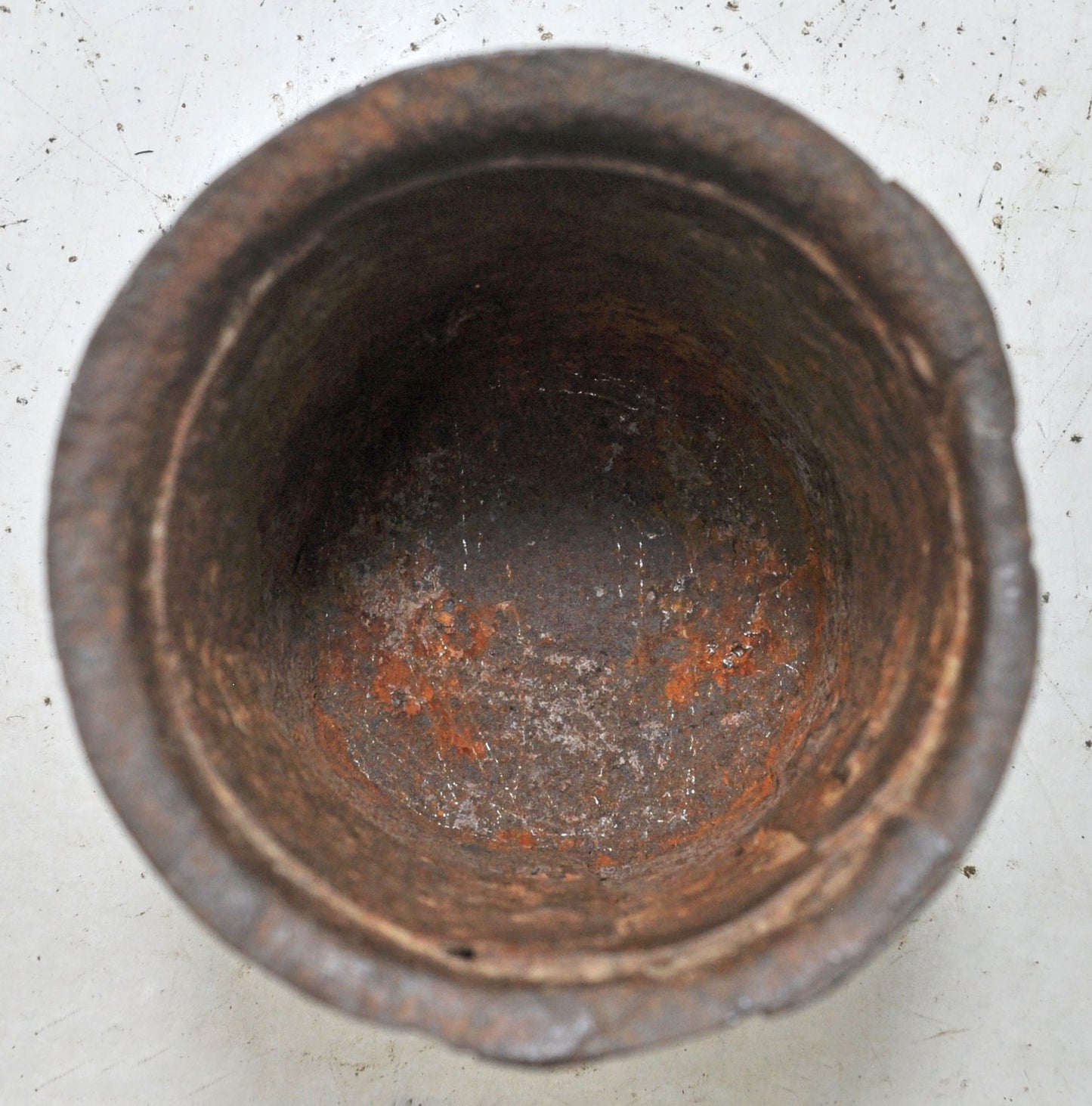 Antique Iron Grain Measurement Paili Pot Original Old Hand Crafted