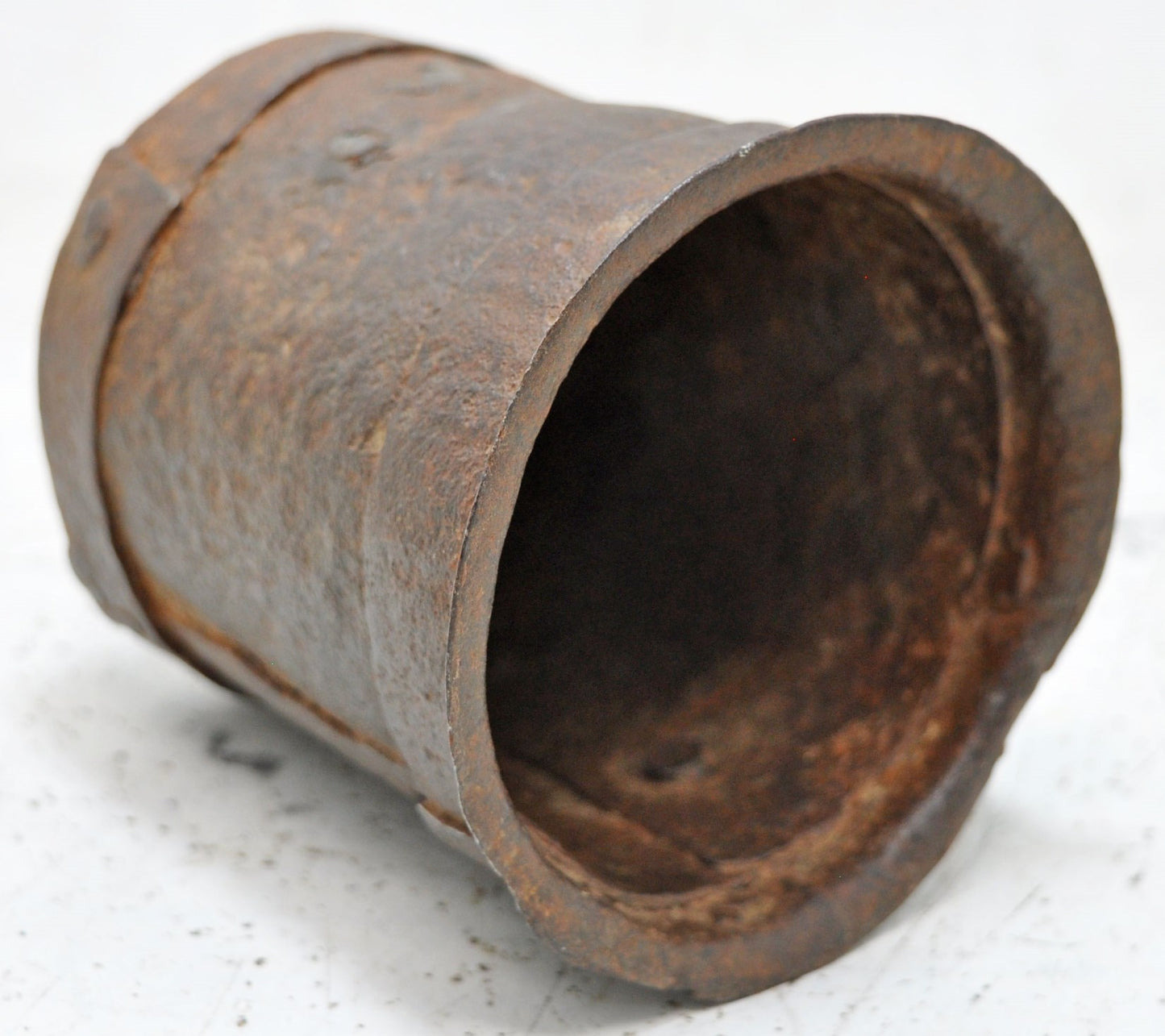 Antique Iron Grain Measurement Paili Pot Original Old Hand Crafted