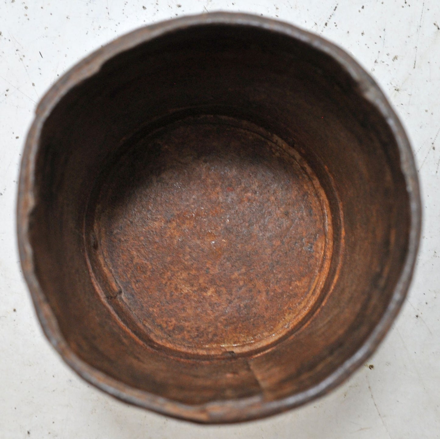 Antique Iron Grain Measurement Paili Pot Original Old Hand Crafted