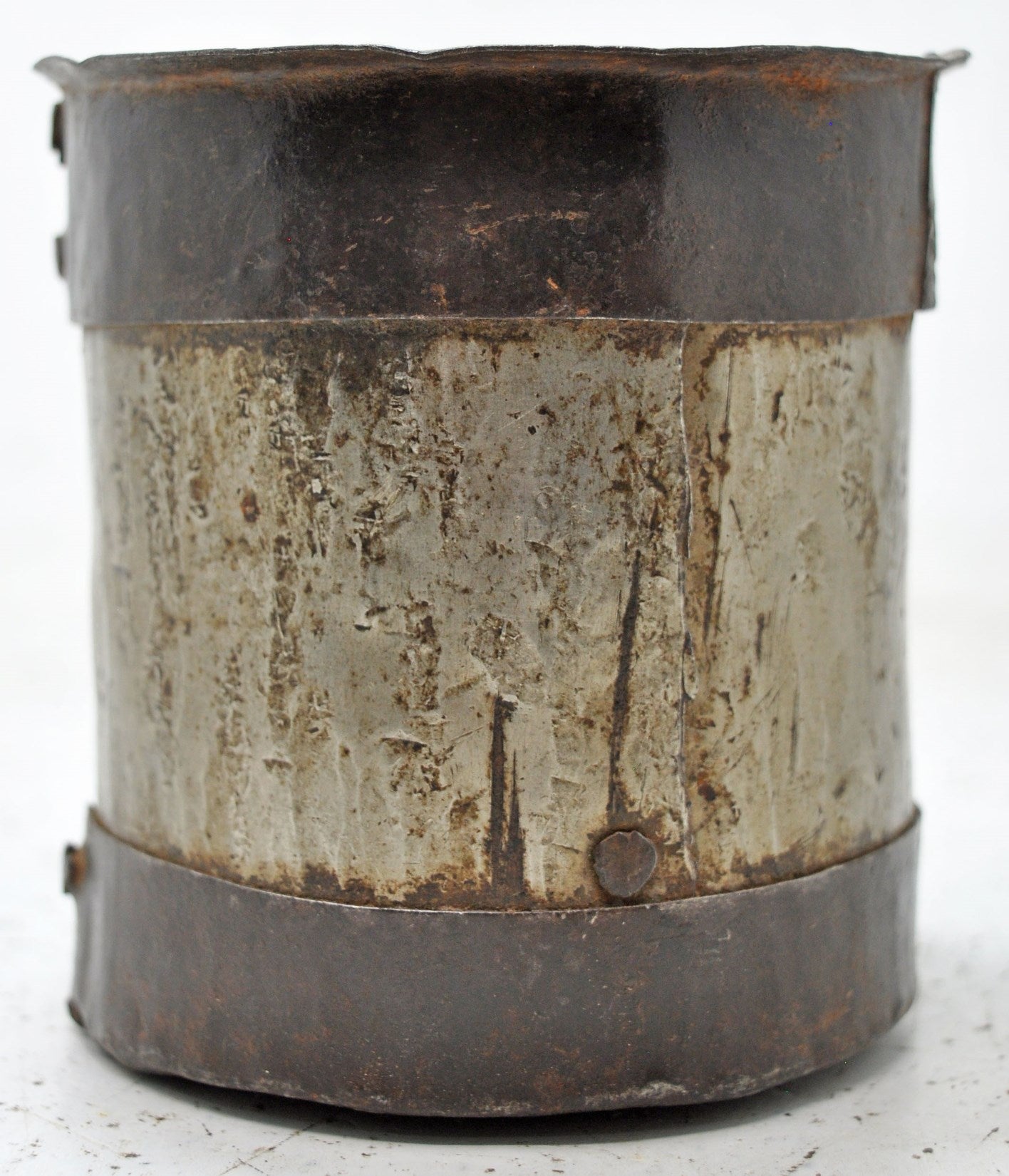 Antique Iron Grain Measurement Paili Pot Original Old Hand Crafted