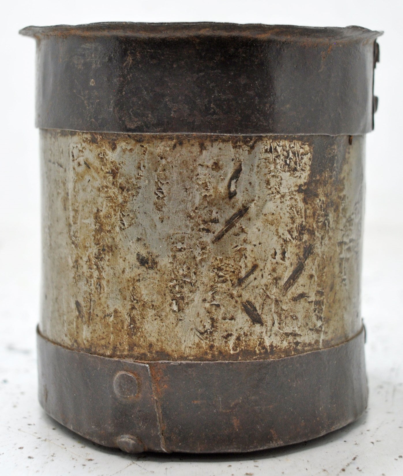 Antique Iron Grain Measurement Paili Pot Original Old Hand Crafted