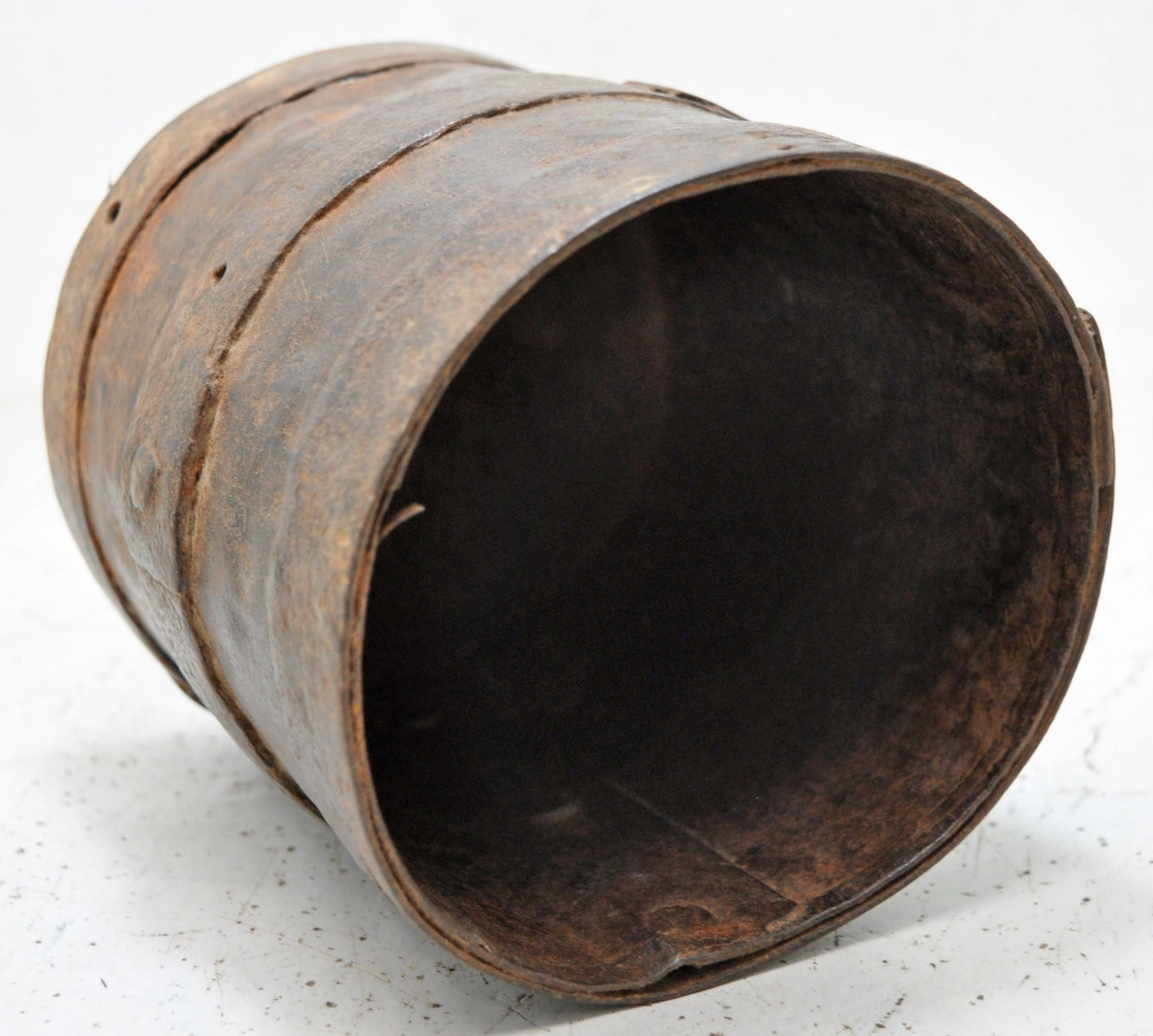 Antique Iron Grain Measurement Paili Pot Original Old Hand Crafted