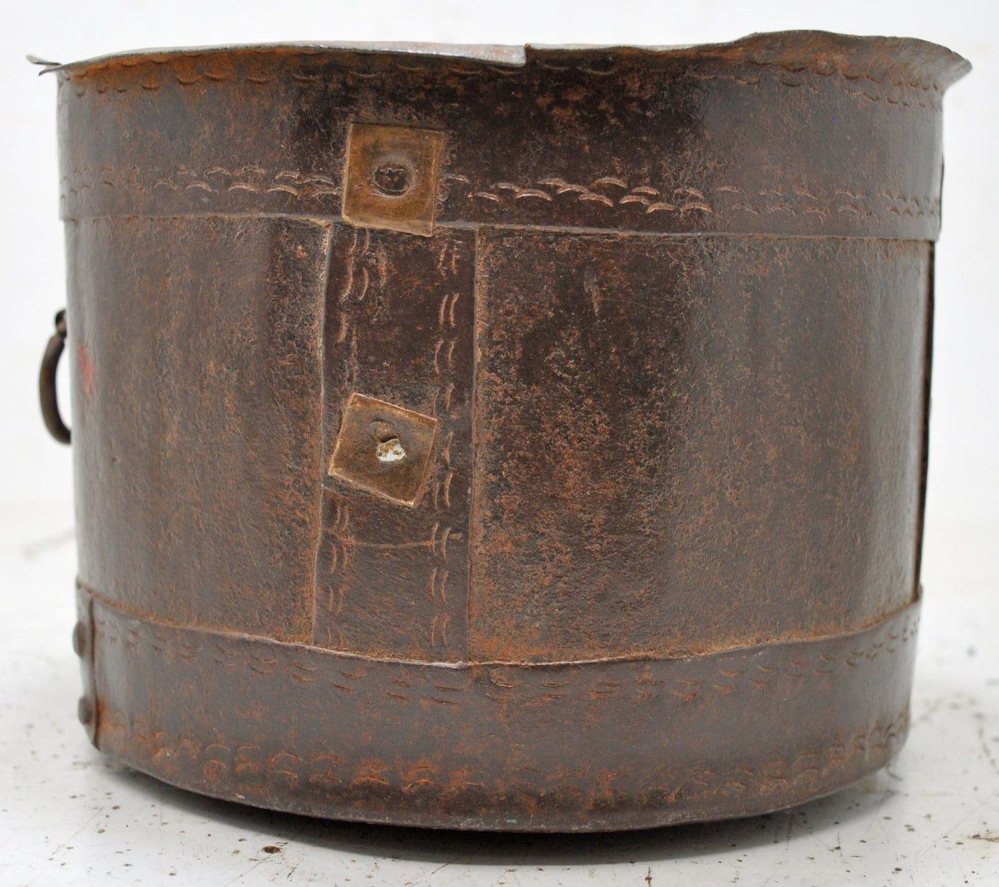 Antique Iron Grain Measurement Paili Pot Original Old Hand Crafted