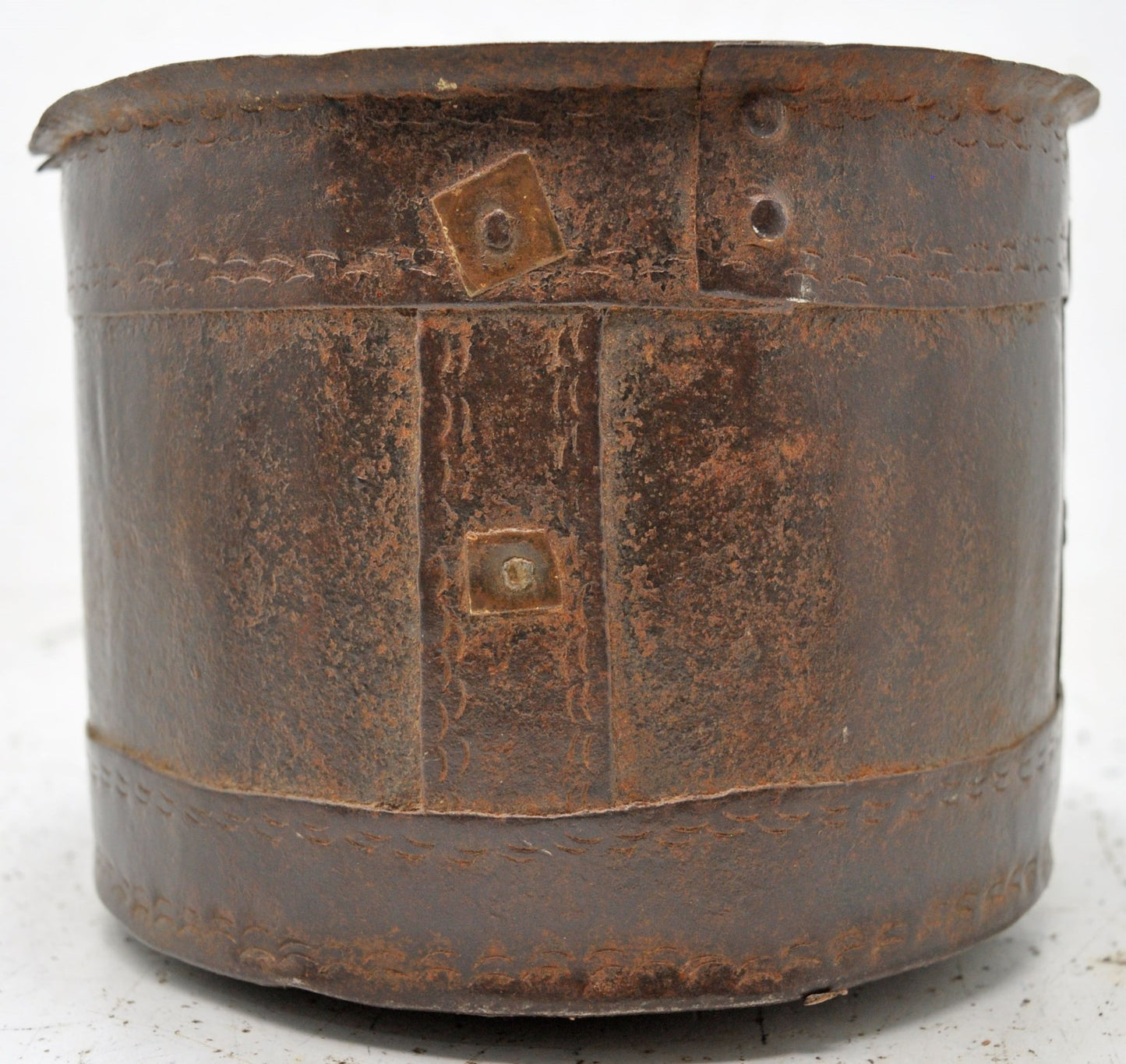 Antique Iron Grain Measurement Paili Pot Original Old Hand Crafted