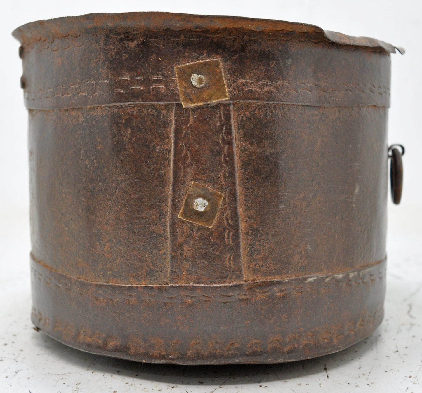 Antique Iron Grain Measurement Paili Pot Original Old Hand Crafted