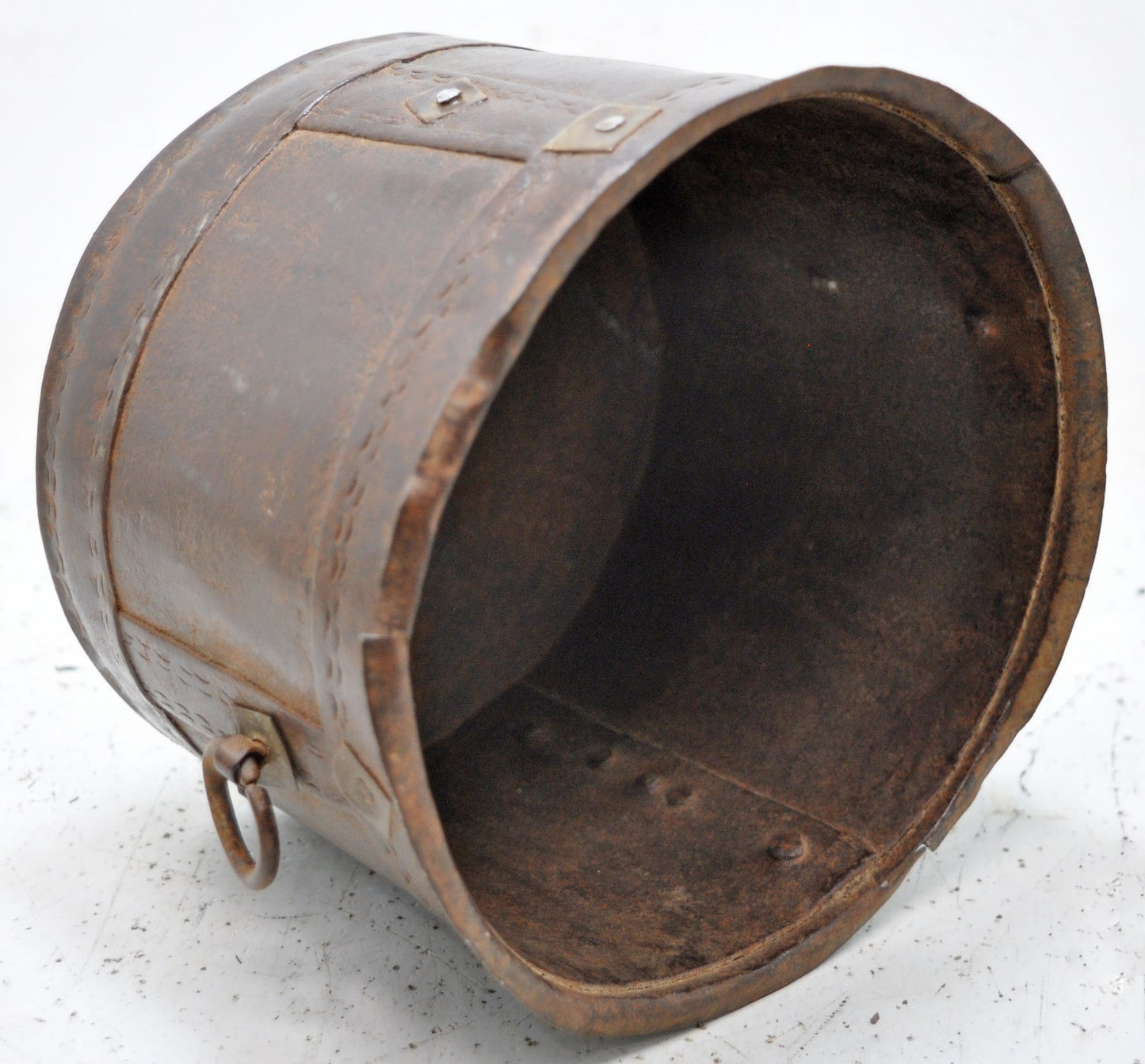 Antique Iron Grain Measurement Paili Pot Original Old Hand Crafted