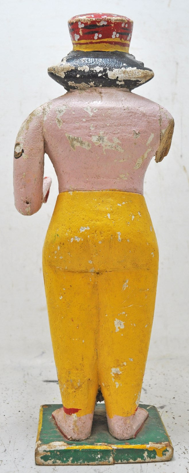 Vintage Wooden Ethnic Man Figurine Original Old Hand Carved Painted