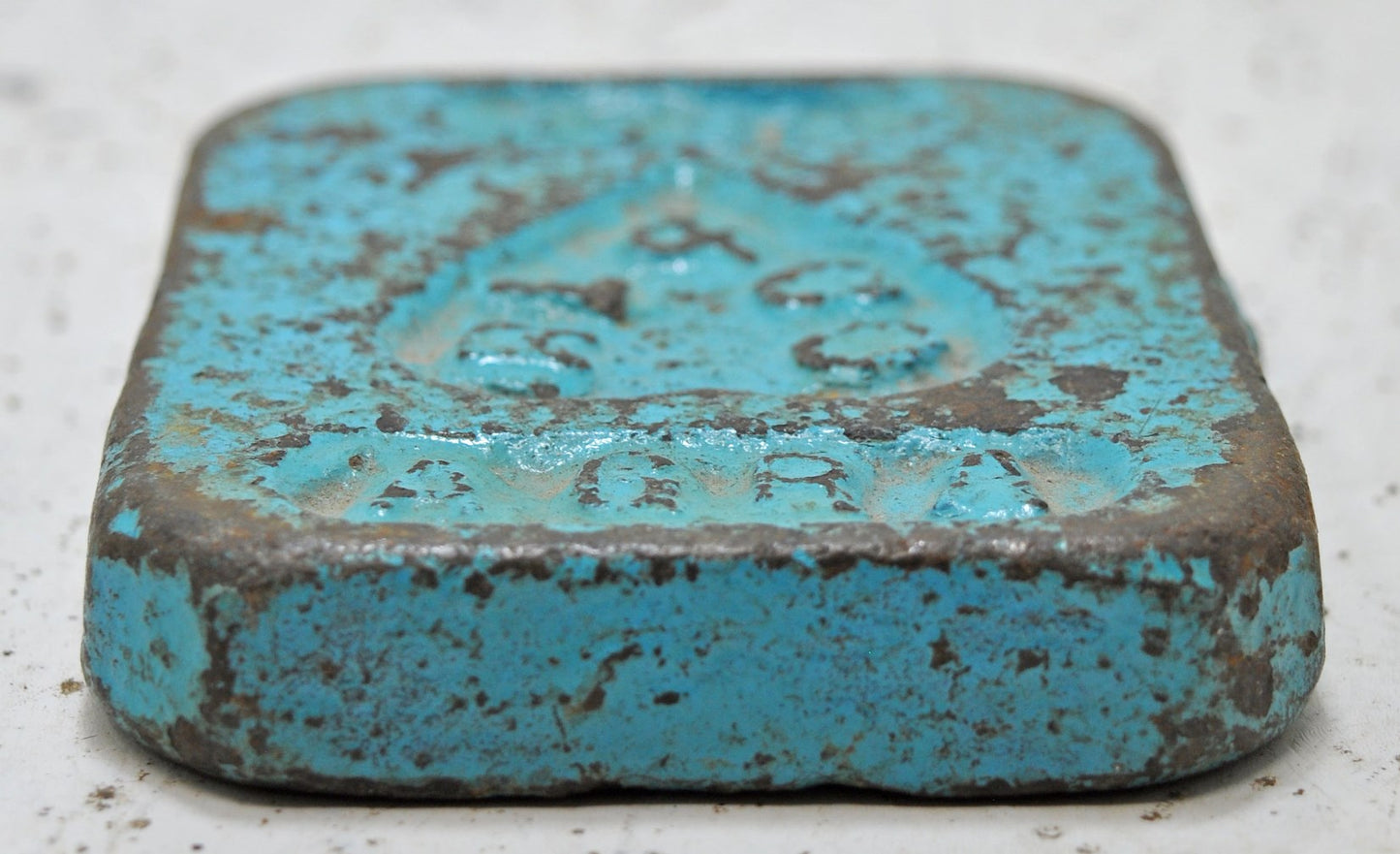 Antique Iron Mercantile Measuring Weight Original Old Hand Crafted