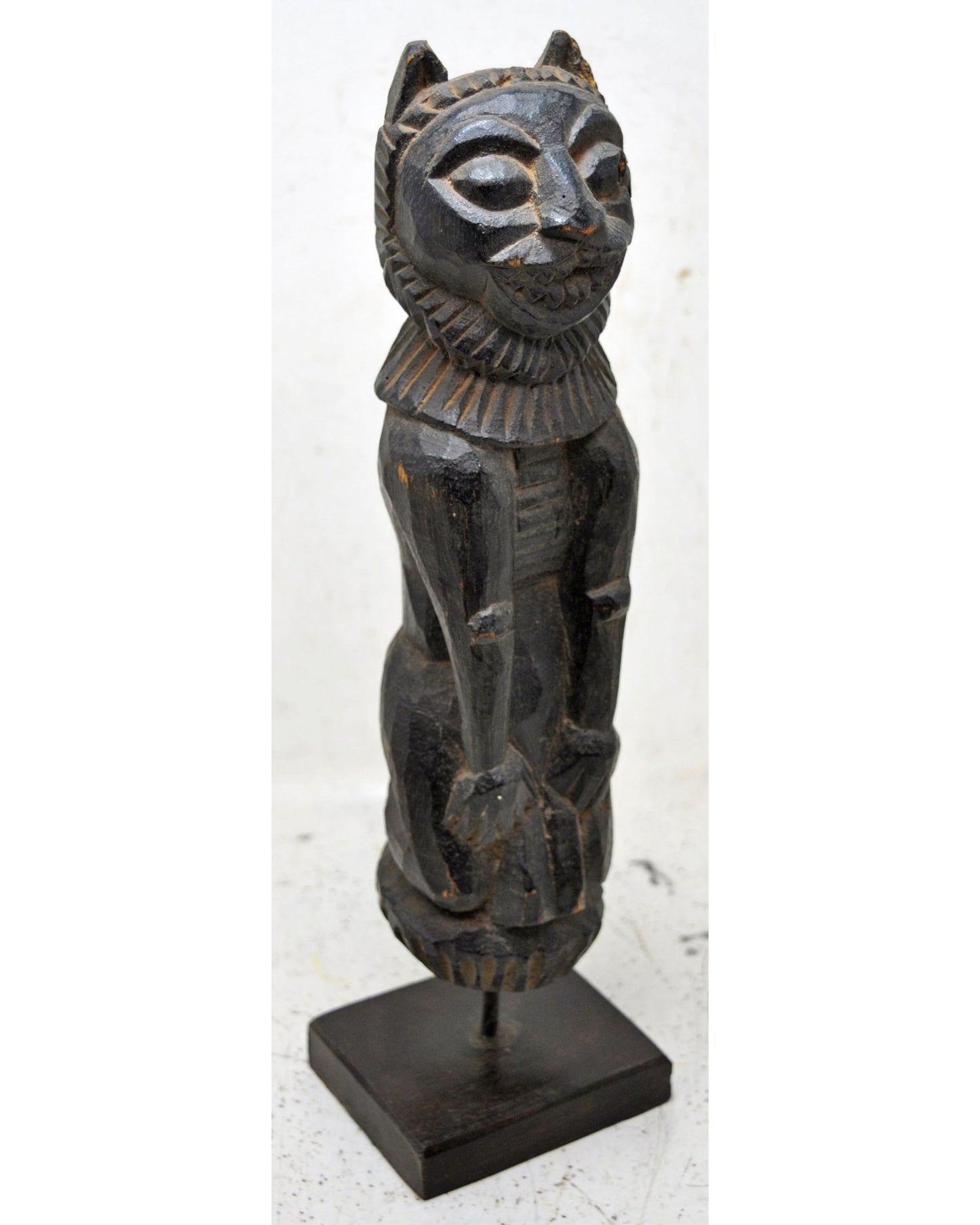 Antique Wooden Tribal Lion Figurine Original Old Very Fine Hand Carved