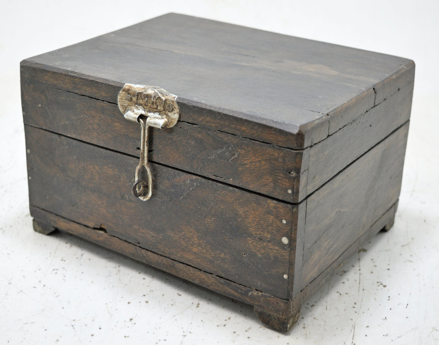 Antique Wooden Storage Box Original Old Hand Crafted