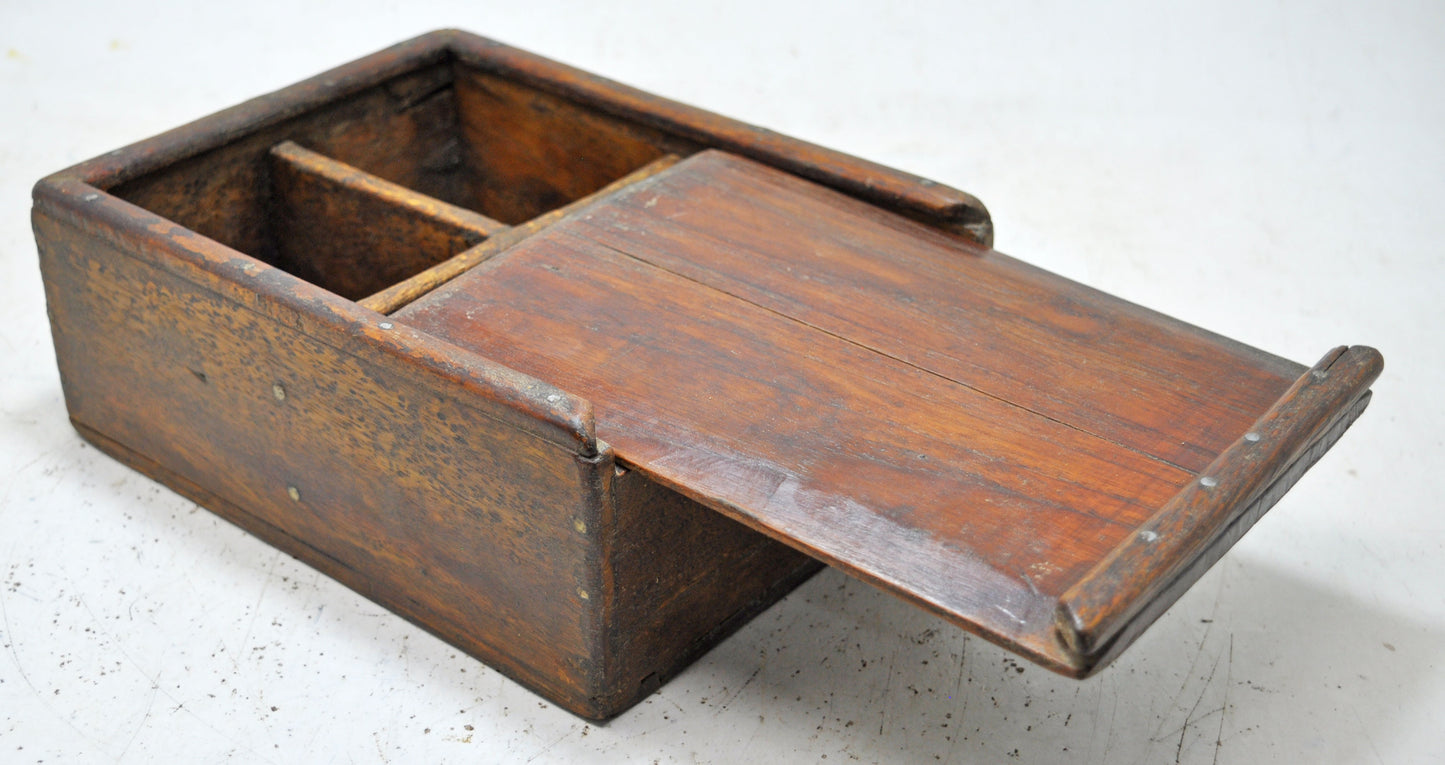 Antique Wooden Kitchenware Spice Box Original Old Hand Crafted