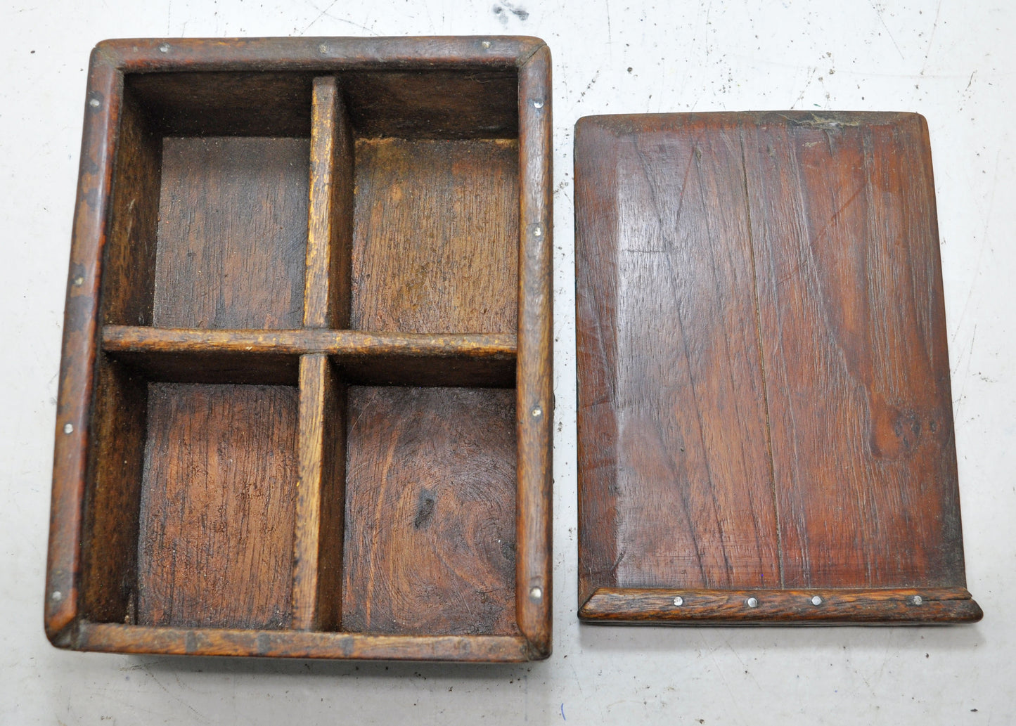 Antique Wooden Kitchenware Spice Box Original Old Hand Crafted