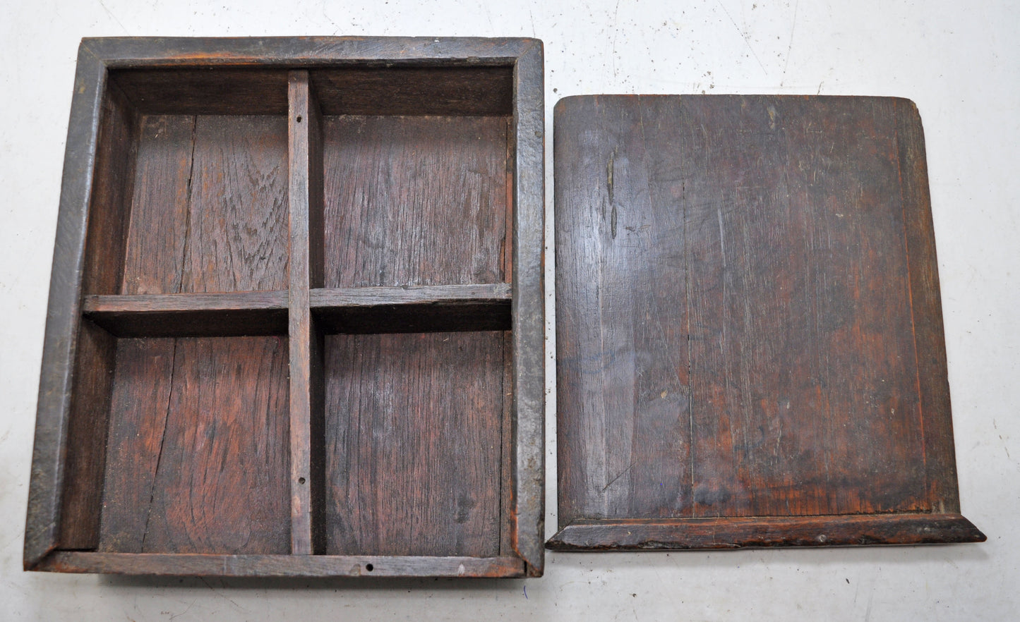 Antique Wooden Kitchenware Spice Box Original Old Hand Crafted