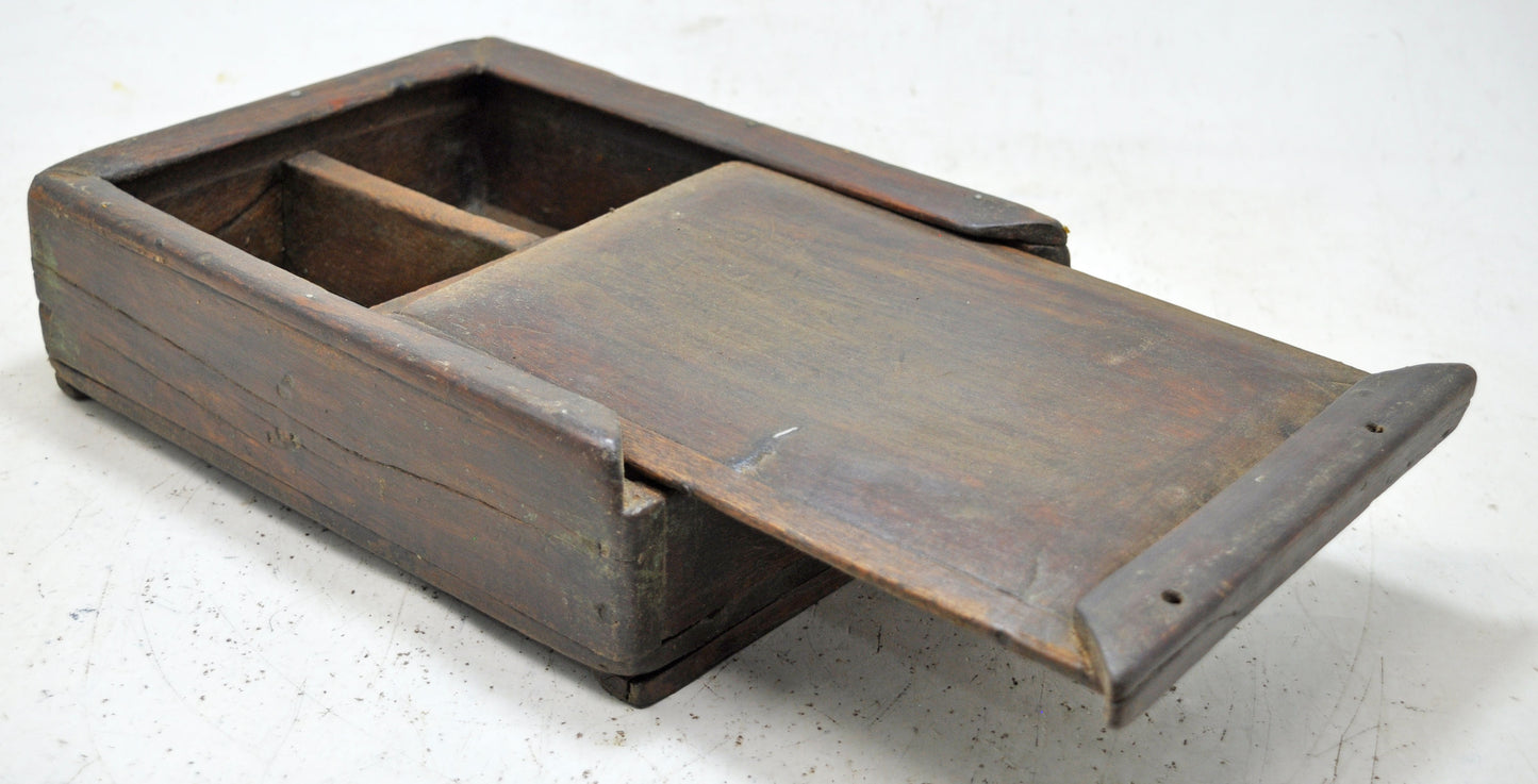 Antique Wooden Kitchenware Spice Box Original Old Hand Crafted