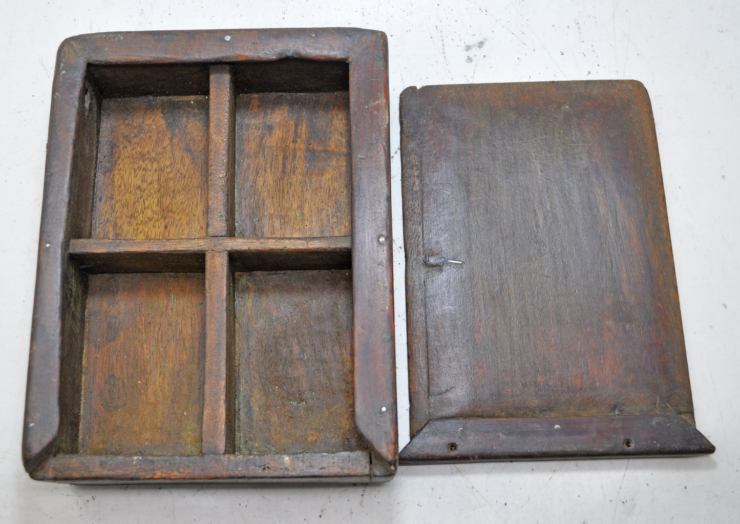 Antique Wooden Kitchenware Spice Box Original Old Hand Crafted