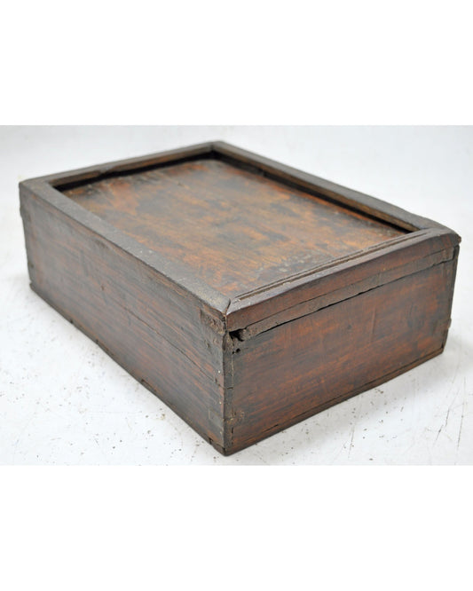 Antique Wooden Kitchenware Spice Box Original Old Hand Crafted