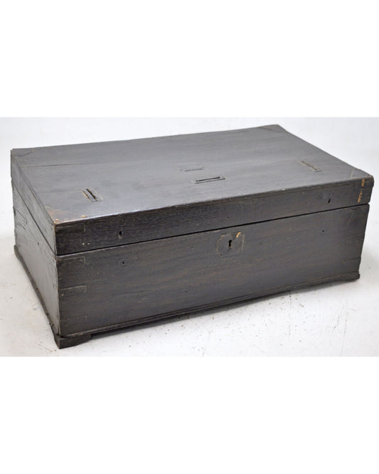 Antique Wooden Merchants' Cash Chest Money Box Original Old Hand Crafted