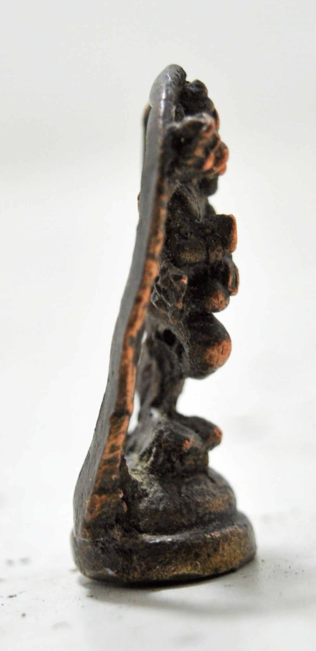 Antique Copper Small God Ganesha Idol Figurine Original Old Hand Crafted Engraved