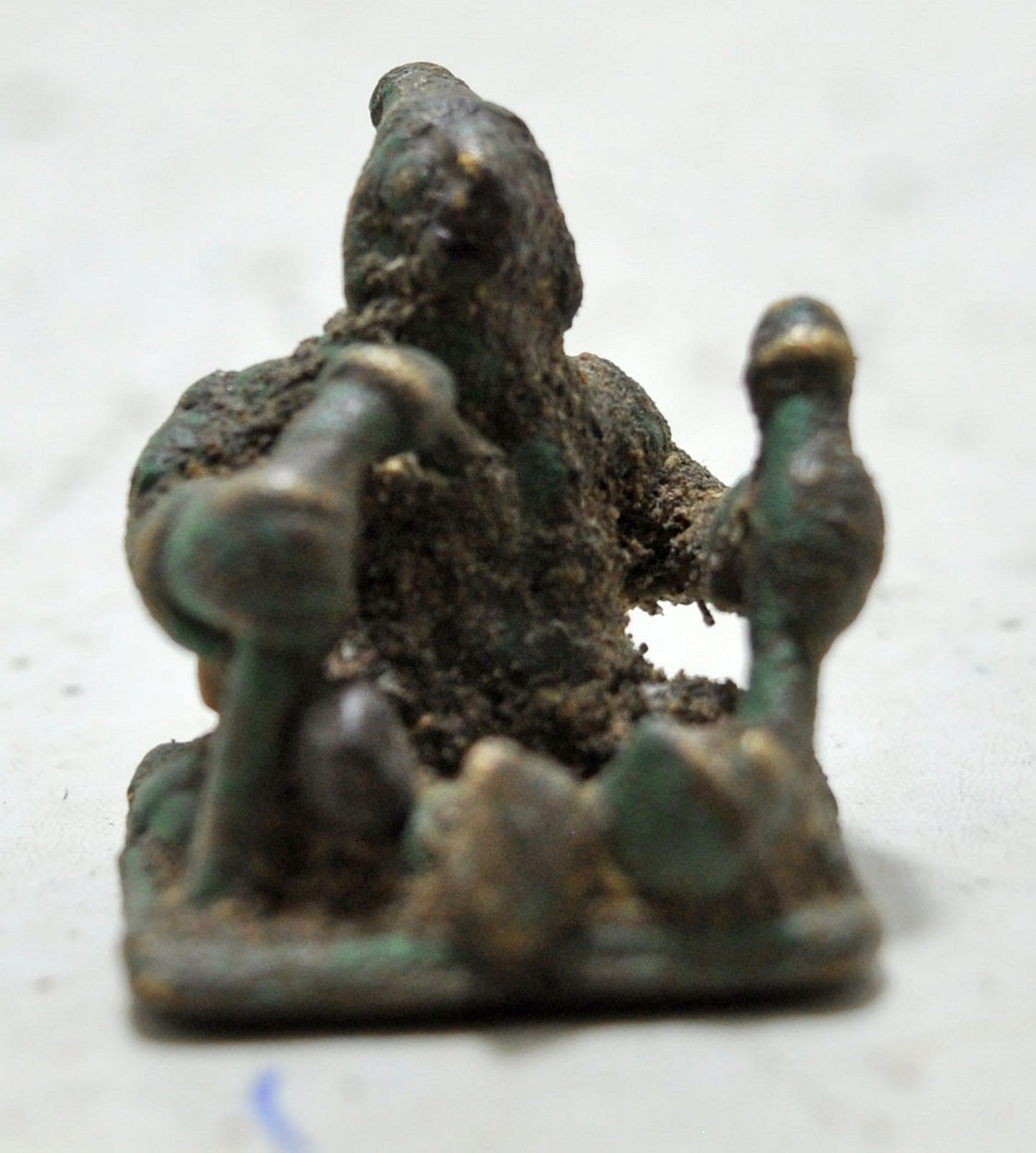 Antique Brass Tribal God Figurine Original Old Hand Crafted Engraved